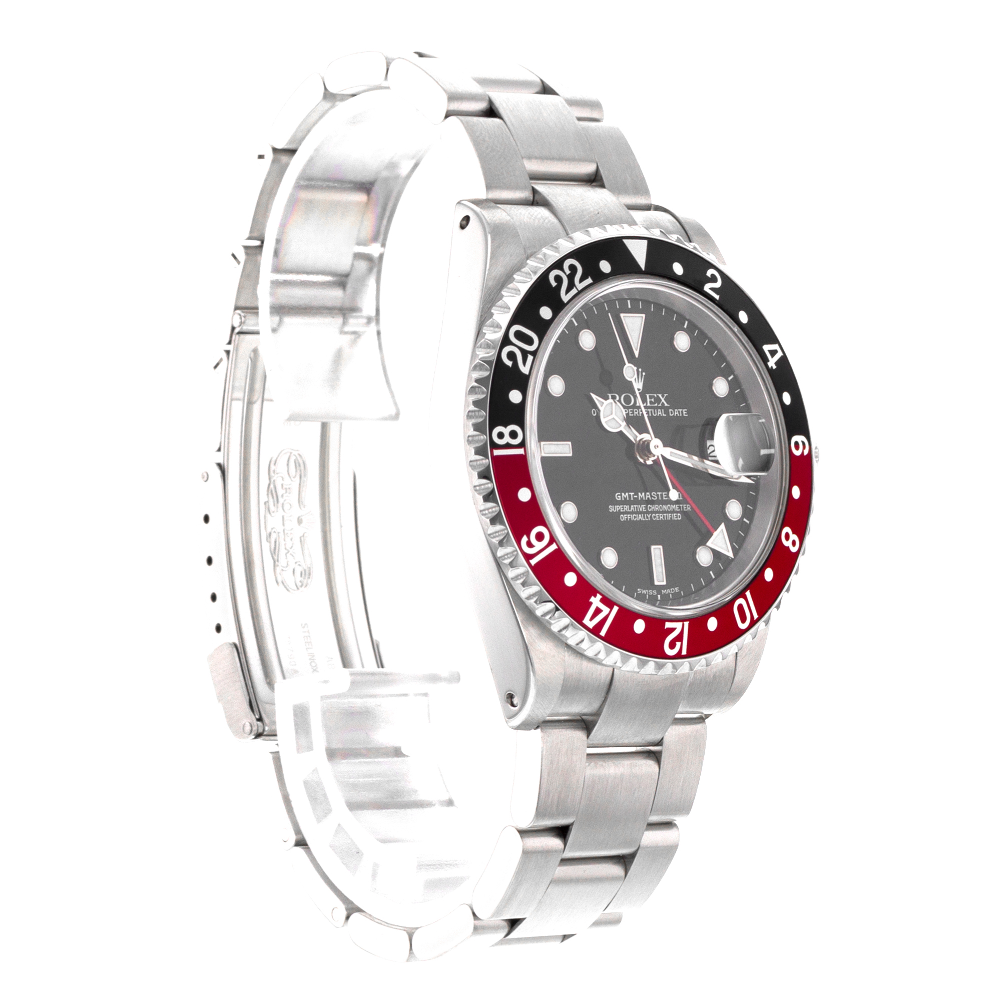 Rolex GMT-Master II 16710 40mm Coke Black Red Steel Oyster Mens Watch 1999 thumbnail 7