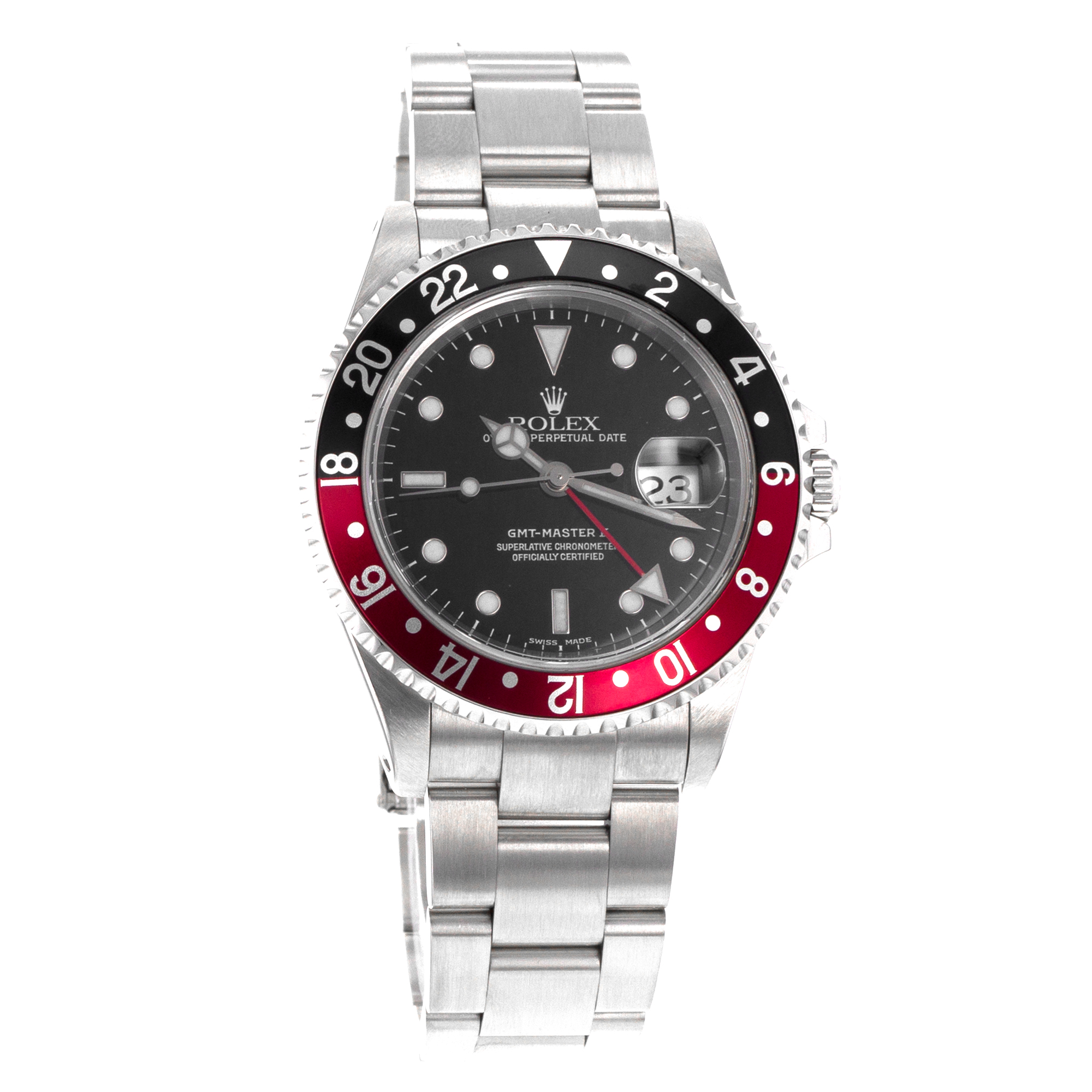 Rolex GMT-Master II 16710 40mm Coke Black Red Steel Oyster Mens Watch 1999 thumbnail 8