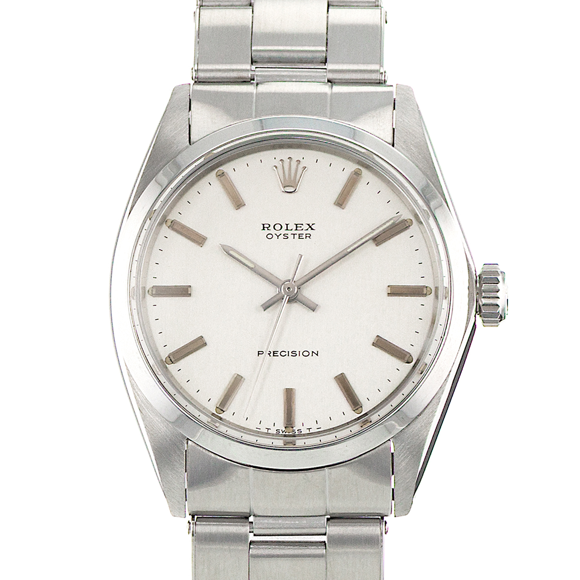 Rolex Oyster Precision 6426 34mm Silver Index Steel Oyster Vintage Mens Watch thumbnail 1