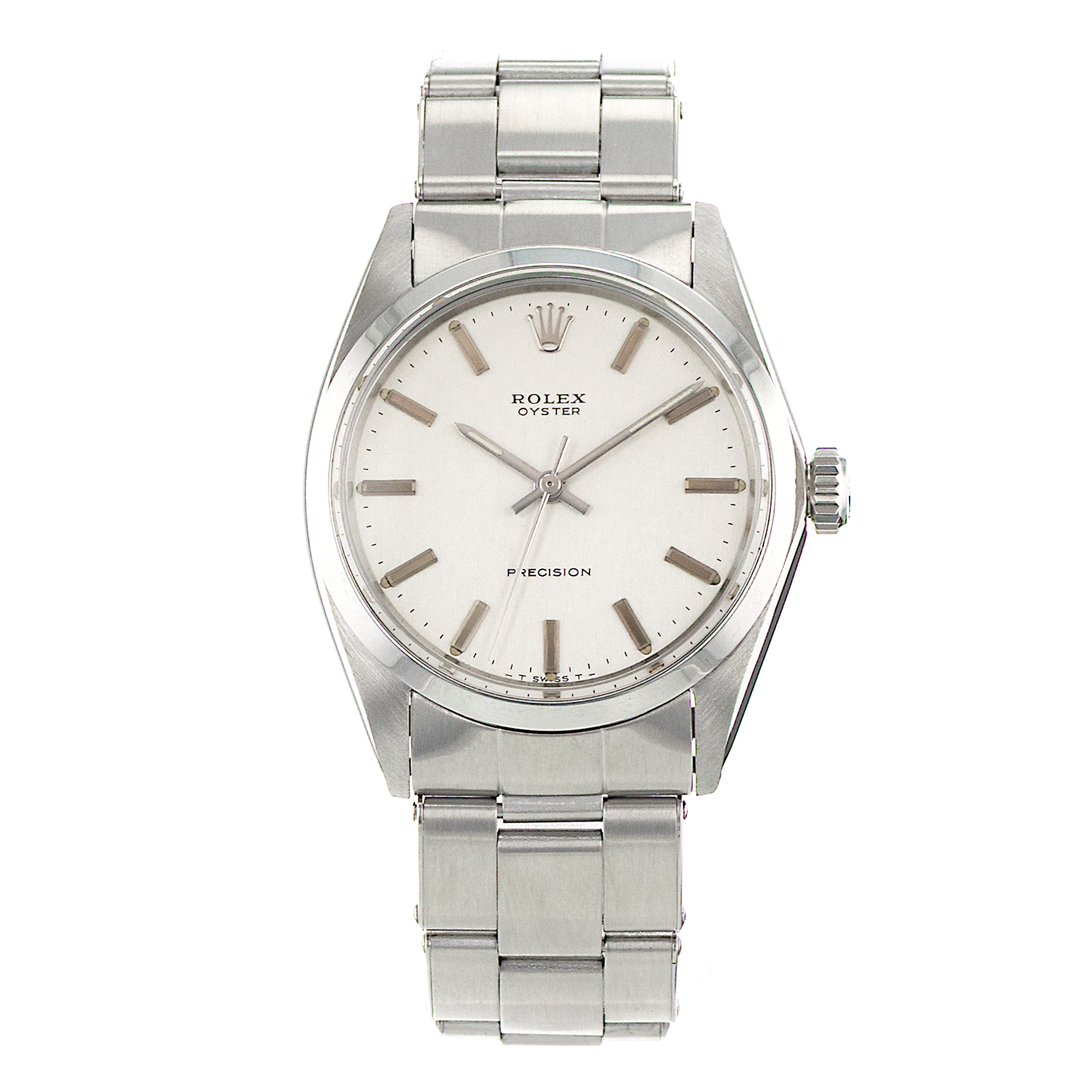 Rolex Oyster Precision 6426 34mm Silver Index Steel Oyster Vintage Mens Watch thumbnail 2