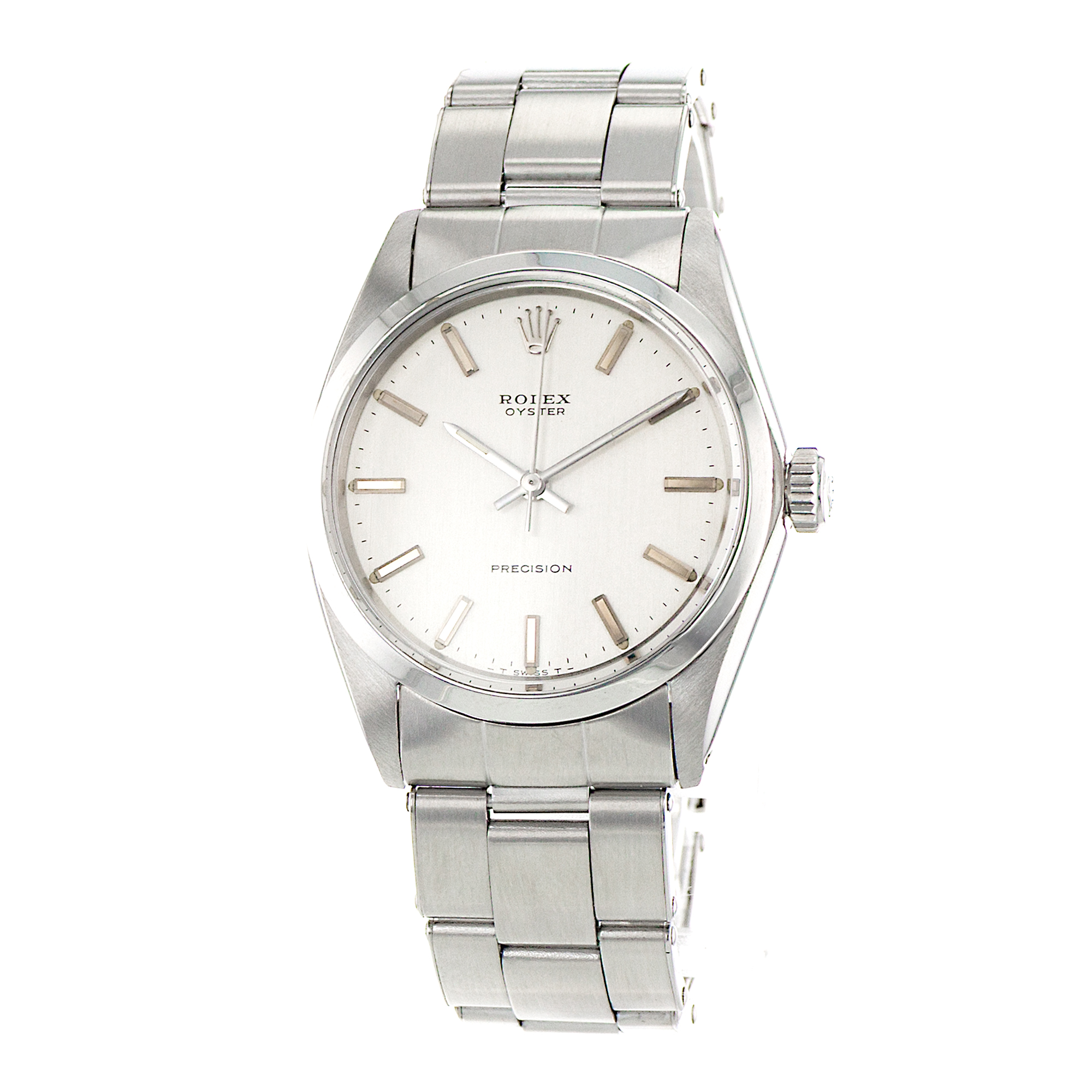 Rolex Oyster Precision 6426 34mm Silver Index Steel Oyster Vintage Mens Watch thumbnail 3