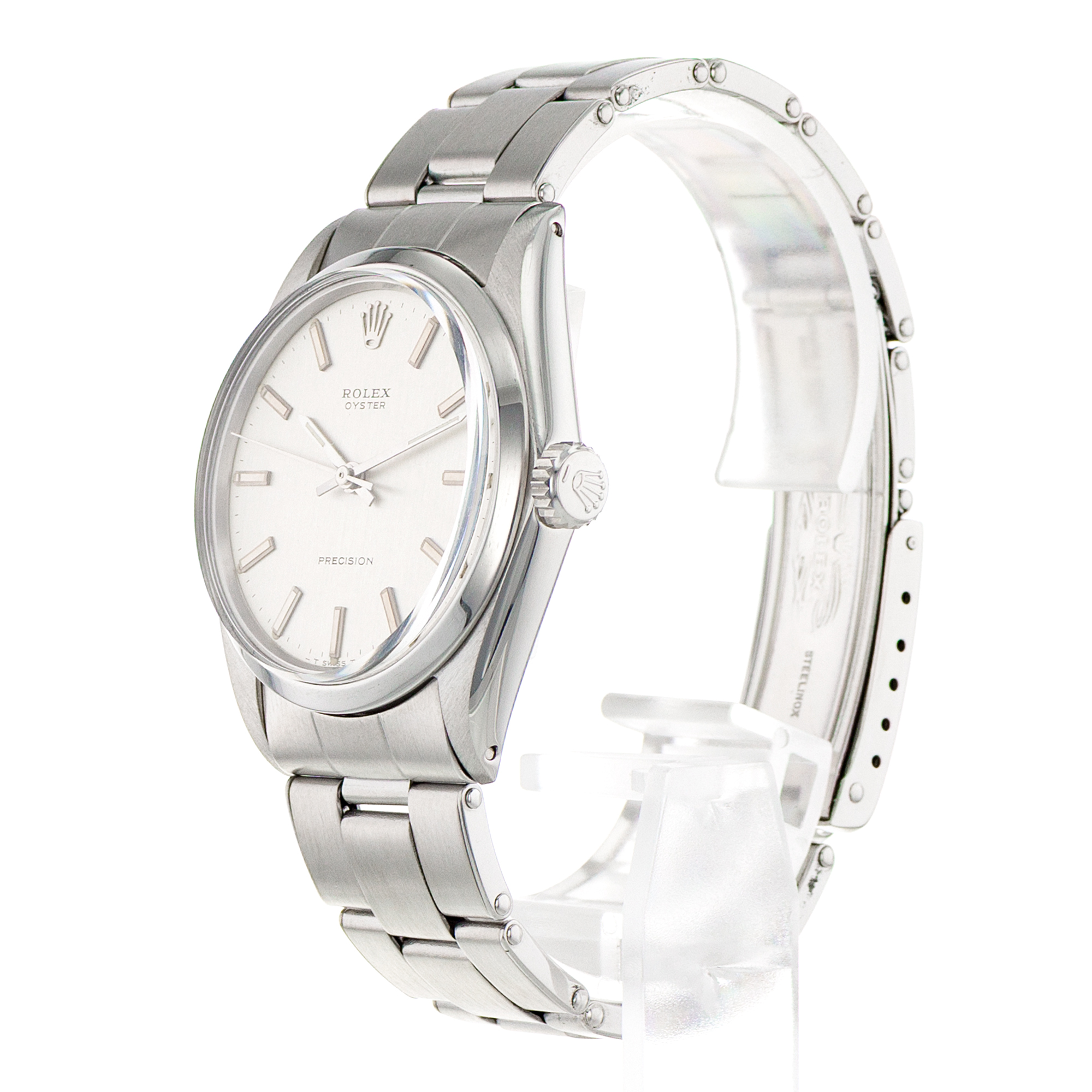Rolex Oyster Precision 6426 34mm Silver Index Steel Oyster Vintage Mens Watch thumbnail 4