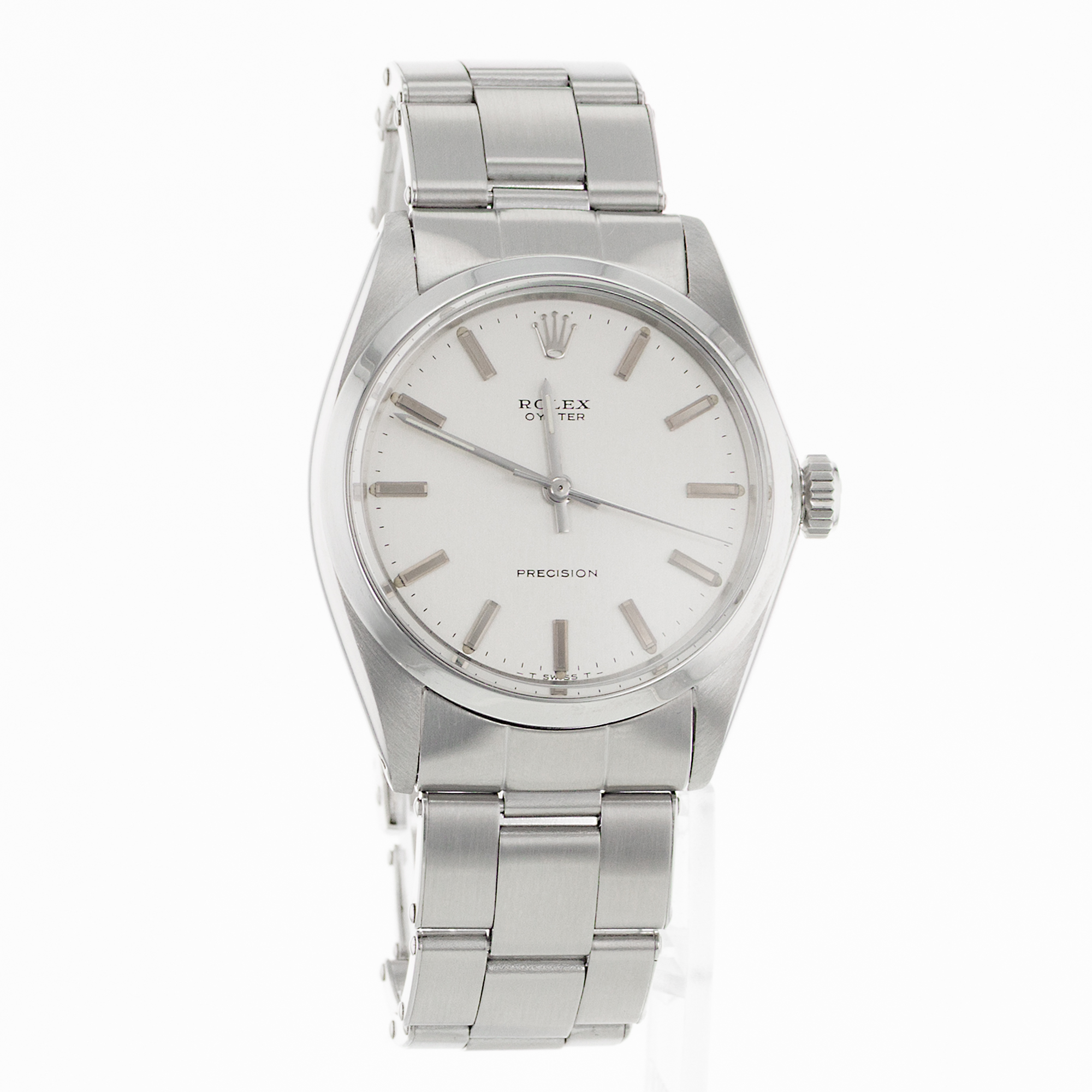 Rolex Oyster Precision 6426 34mm Silver Index Steel Oyster Vintage Mens Watch thumbnail 8