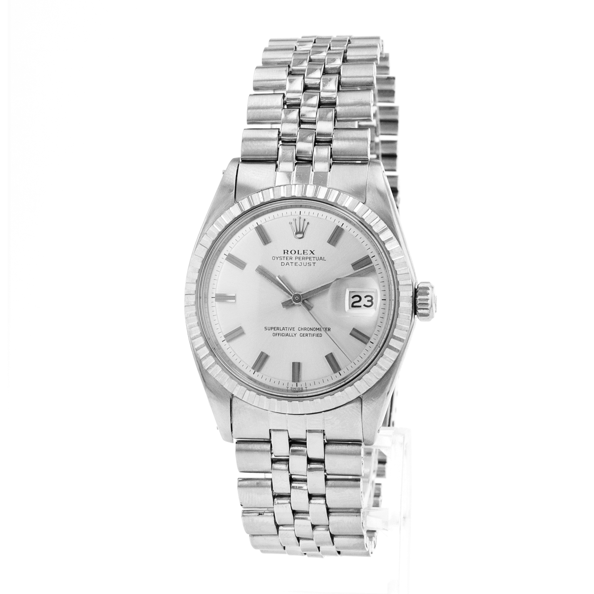 Rolex Datejust 36 1603 Silver Index Steel Fluted Jubilee Automatic Mens Watch thumbnail 3