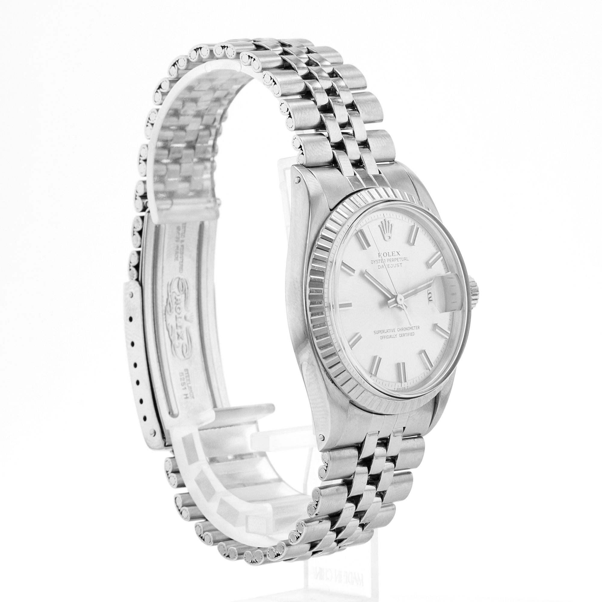 Rolex Datejust 36 1603 Silver Index Steel Fluted Jubilee Automatic Mens Watch thumbnail 7