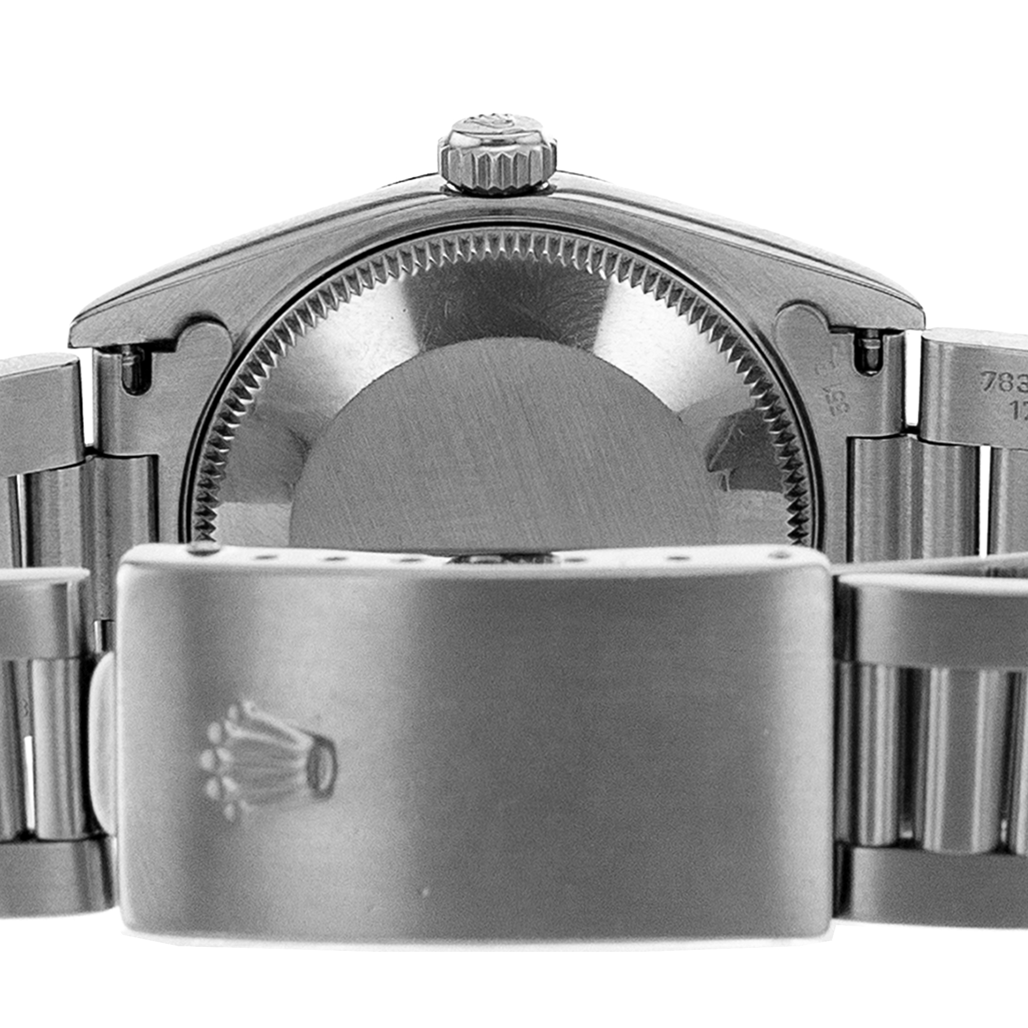 Rolex Oyster Perpetual 67480 Black Arabic Steel Oyster Automatic Mens Watch thumbnail 10