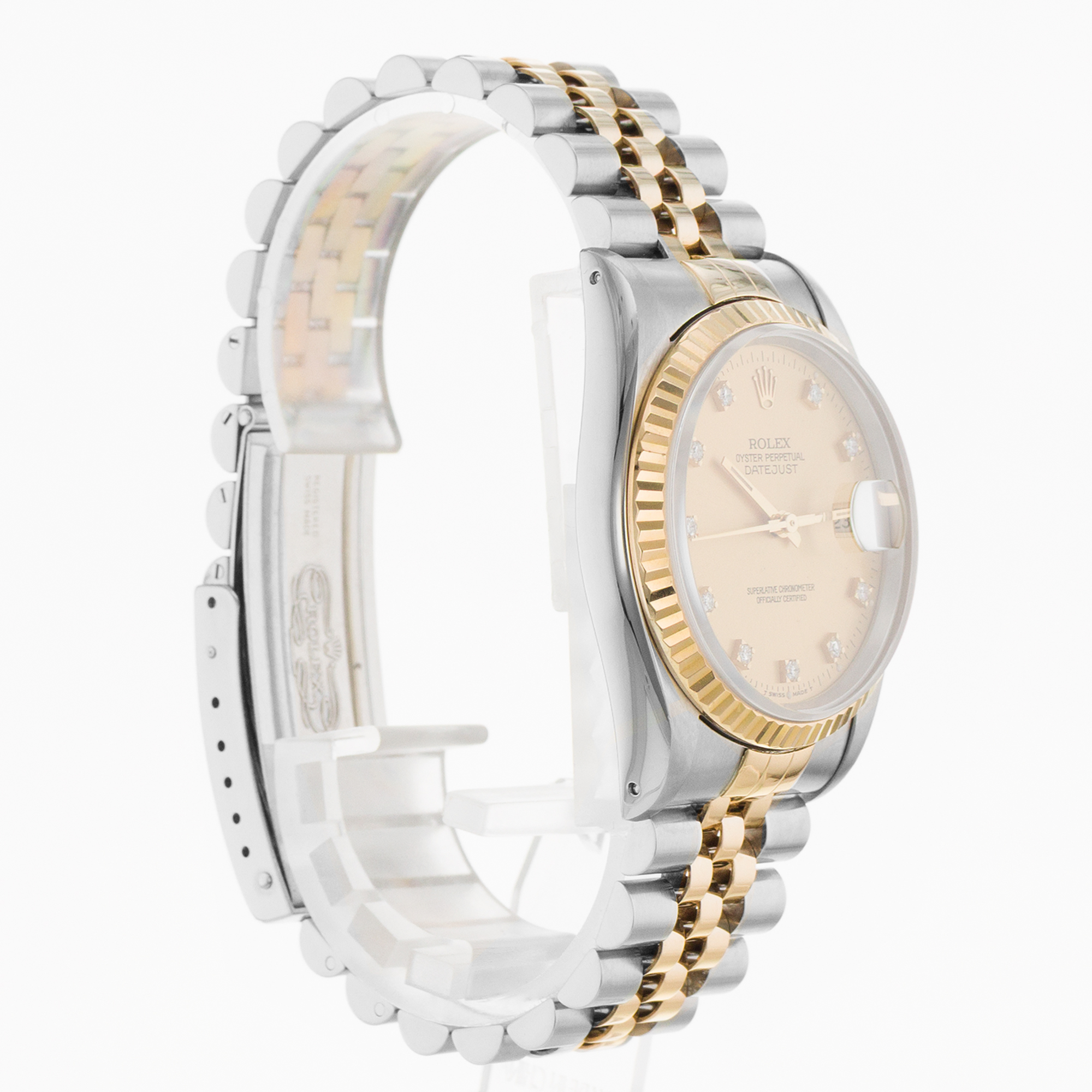 Rolex Datejust 36 16233 Facatory Yellow Diamond Steel Gold Mens Watch 1993 thumbnail 7
