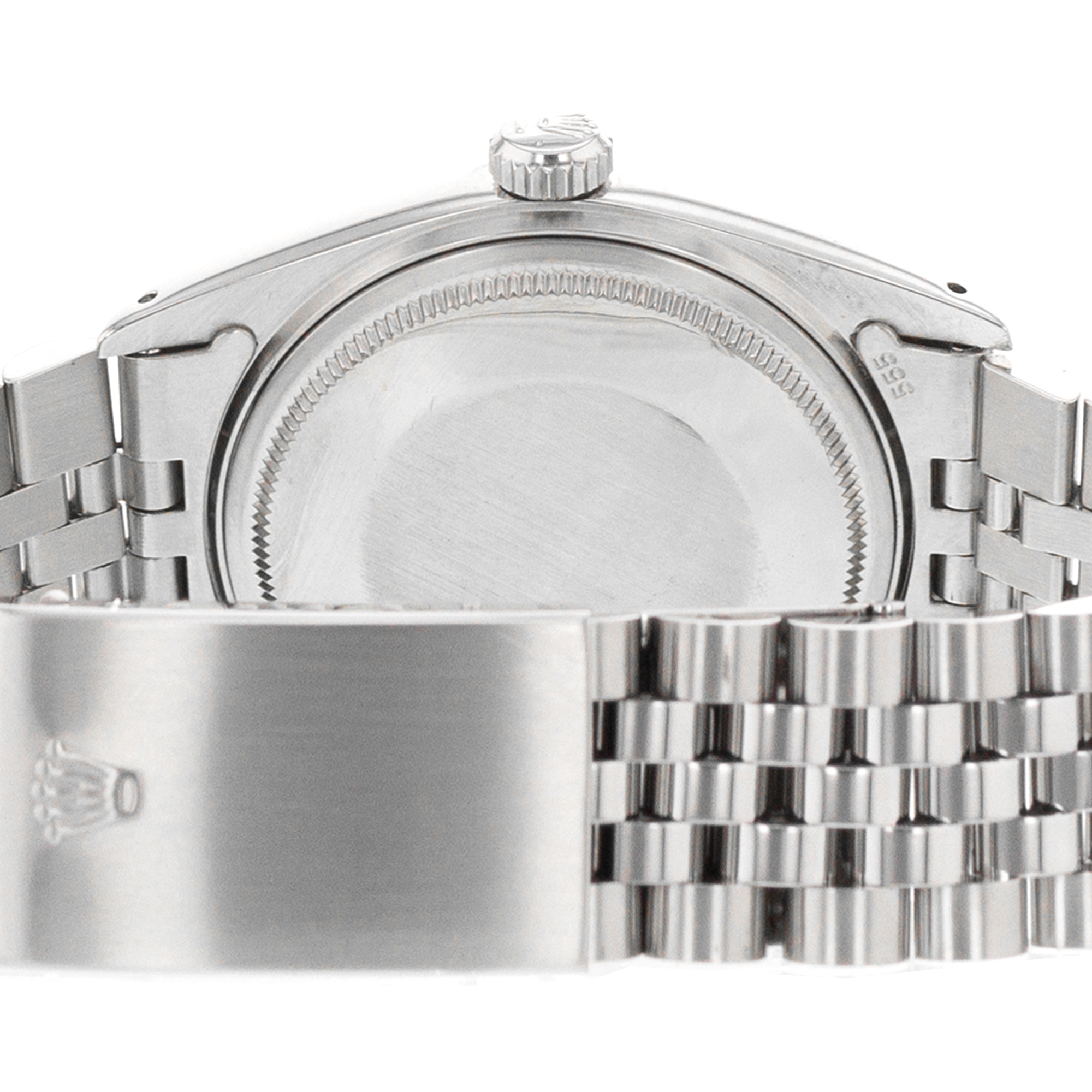 Rolex Datejust 36 16014 Vintage Silver Stick Steel White Gold Mens Watch 1979 thumbnail 10