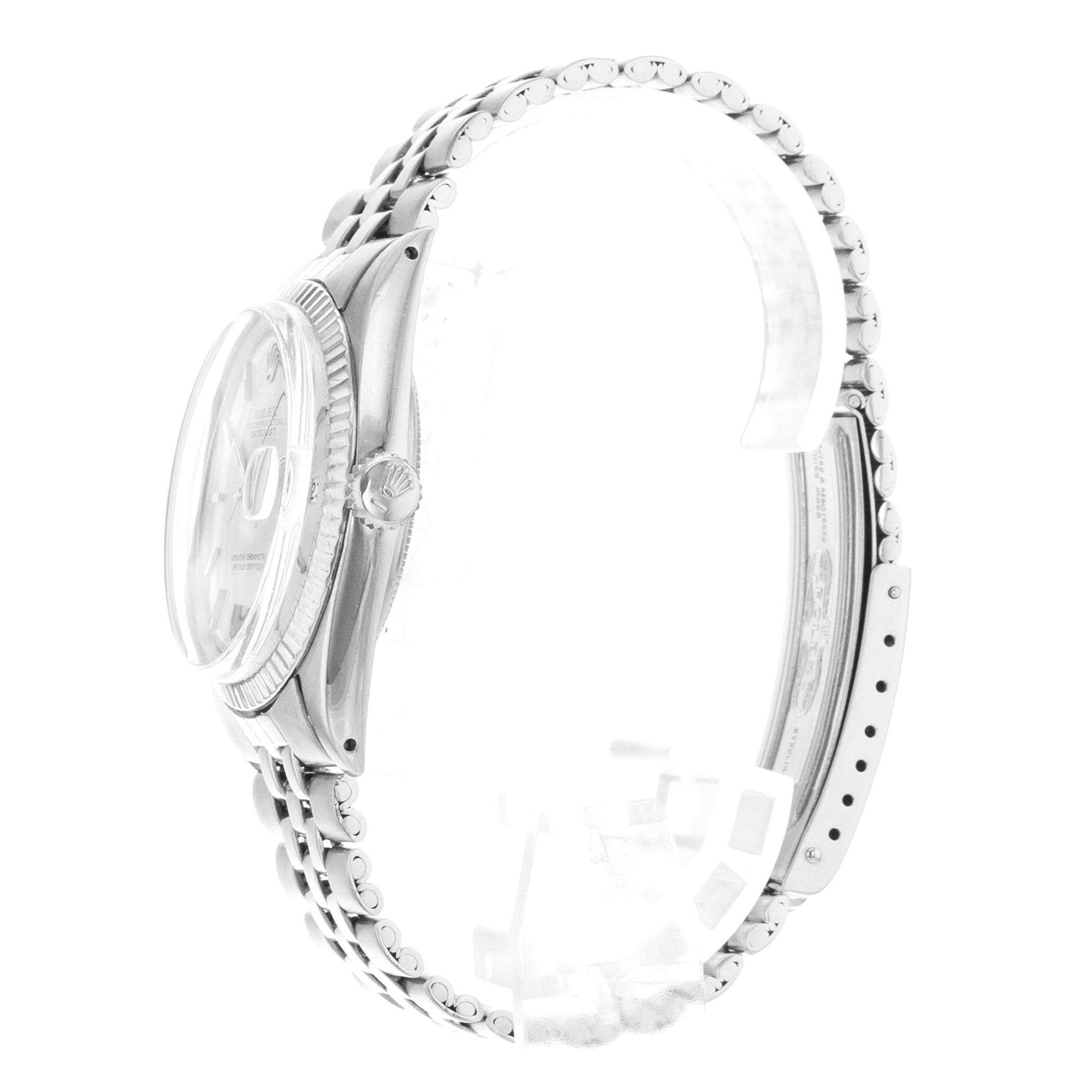 Rolex Datejust 36 1601 Silver Index Vintage Steel White Gold Mens Watch 1967 thumbnail 5