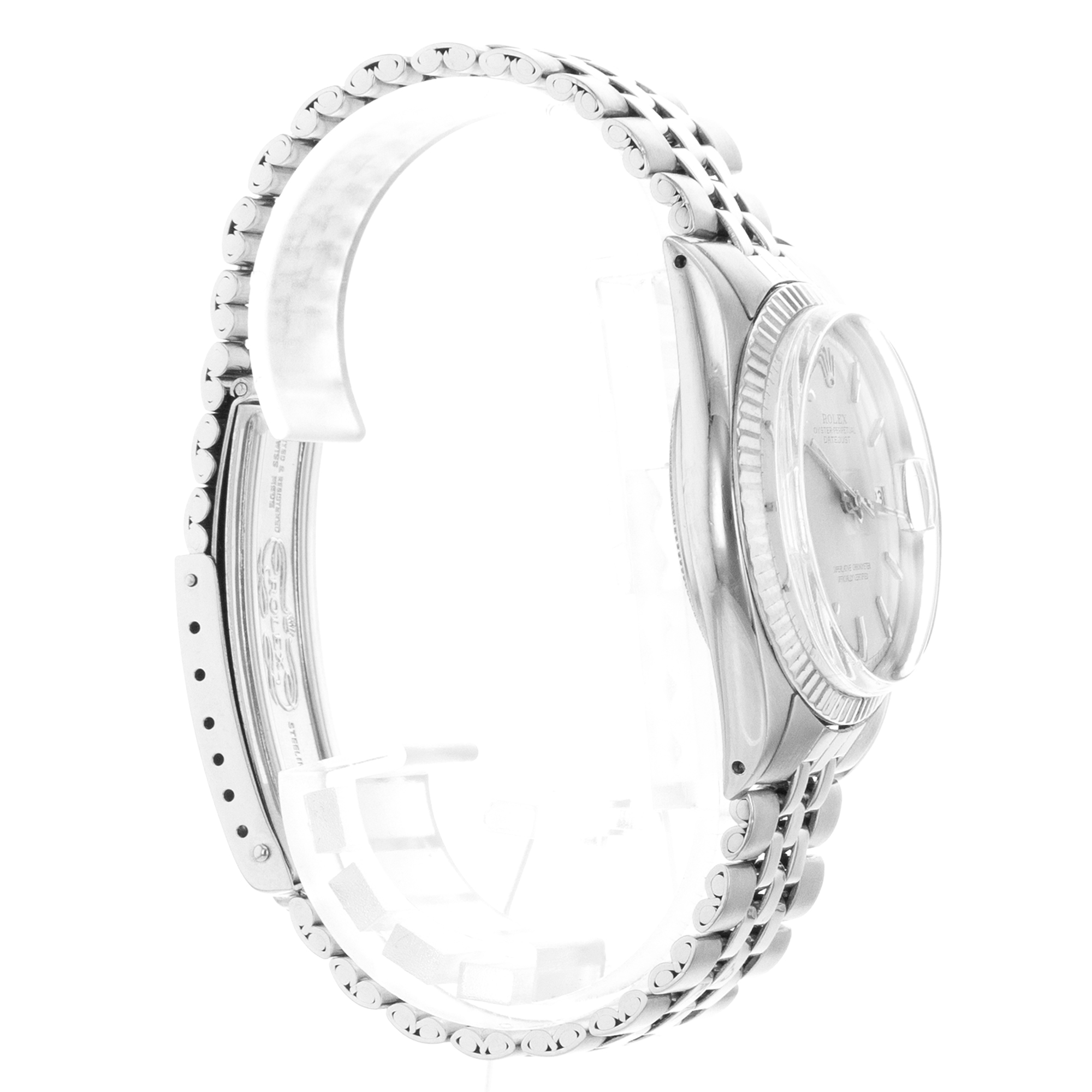 Rolex Datejust 36 1601 Silver Index Vintage Steel White Gold Mens Watch 1967 thumbnail 6
