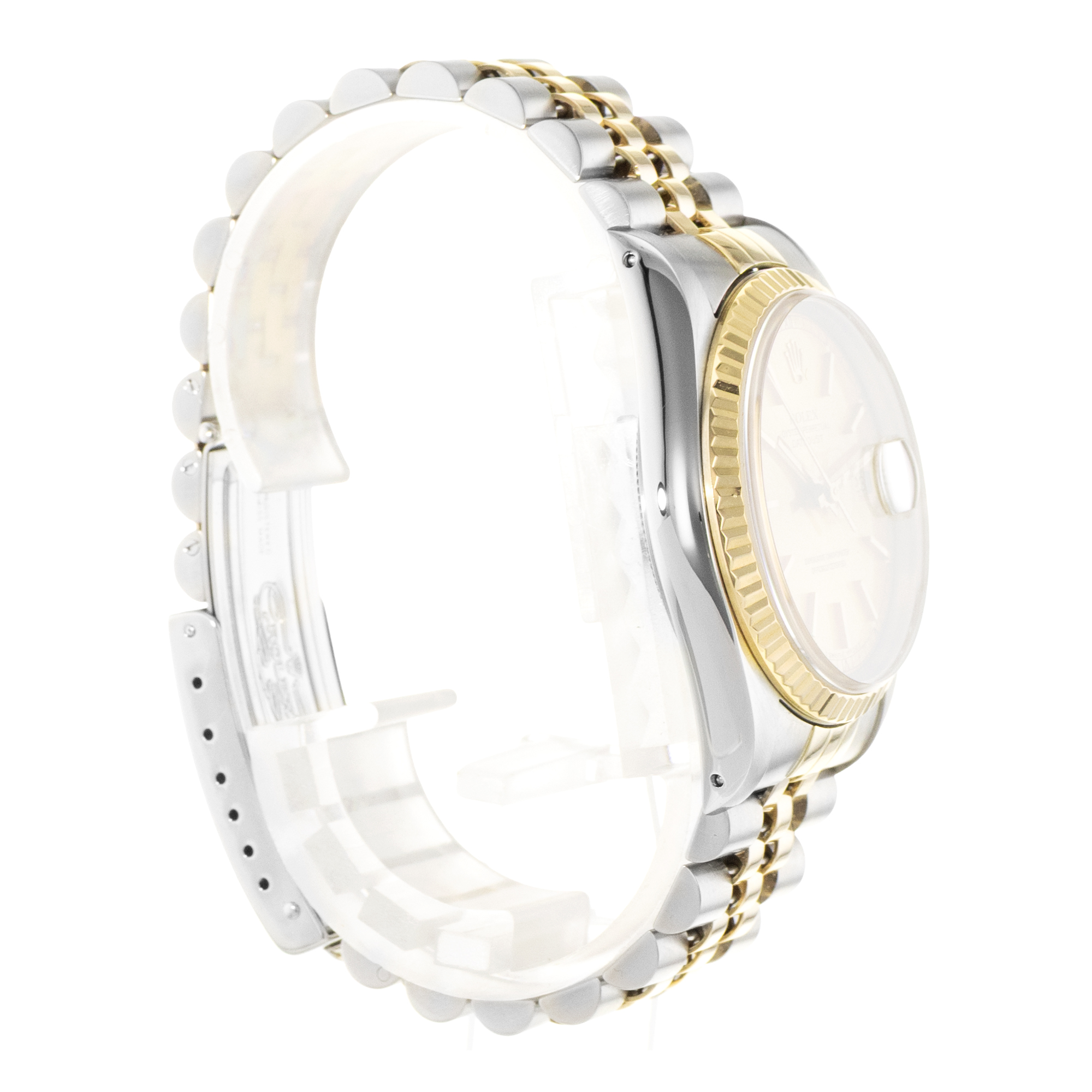 Rolex Datejust 36 16233 Champagne Index Steel Gold Fluted Jubilee Mens Watch thumbnail 6