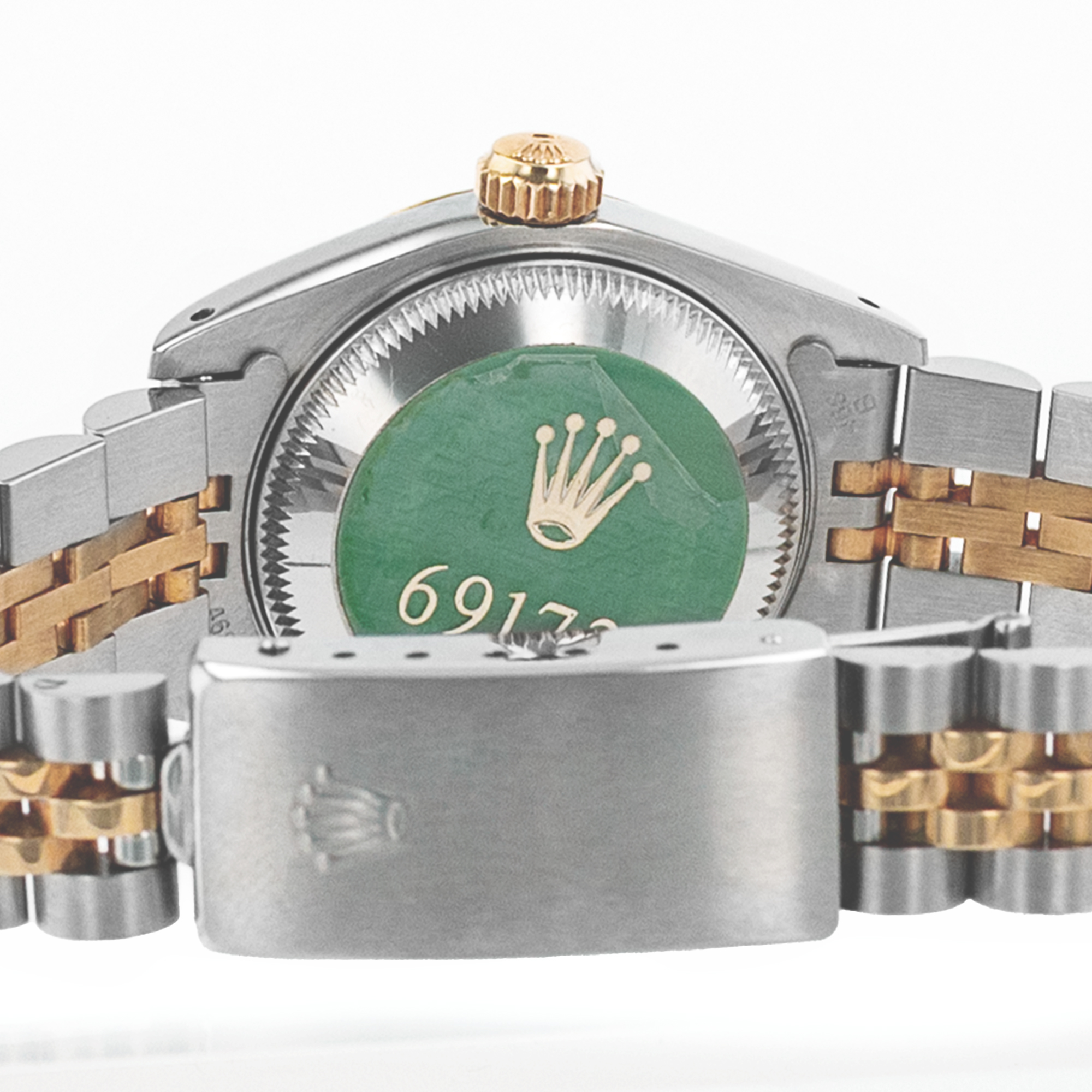 Rolex Datejust 26 69173 Champagne Index Jubilee Steel Yellow Gold Ladies Watch thumbnail 10