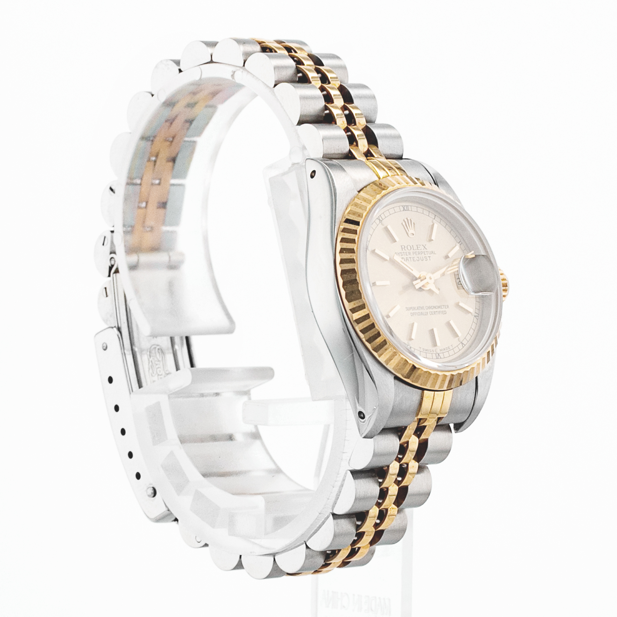 Rolex Datejust 26 69173 Champagne Index Jubilee Steel Yellow Gold Ladies Watch thumbnail 7
