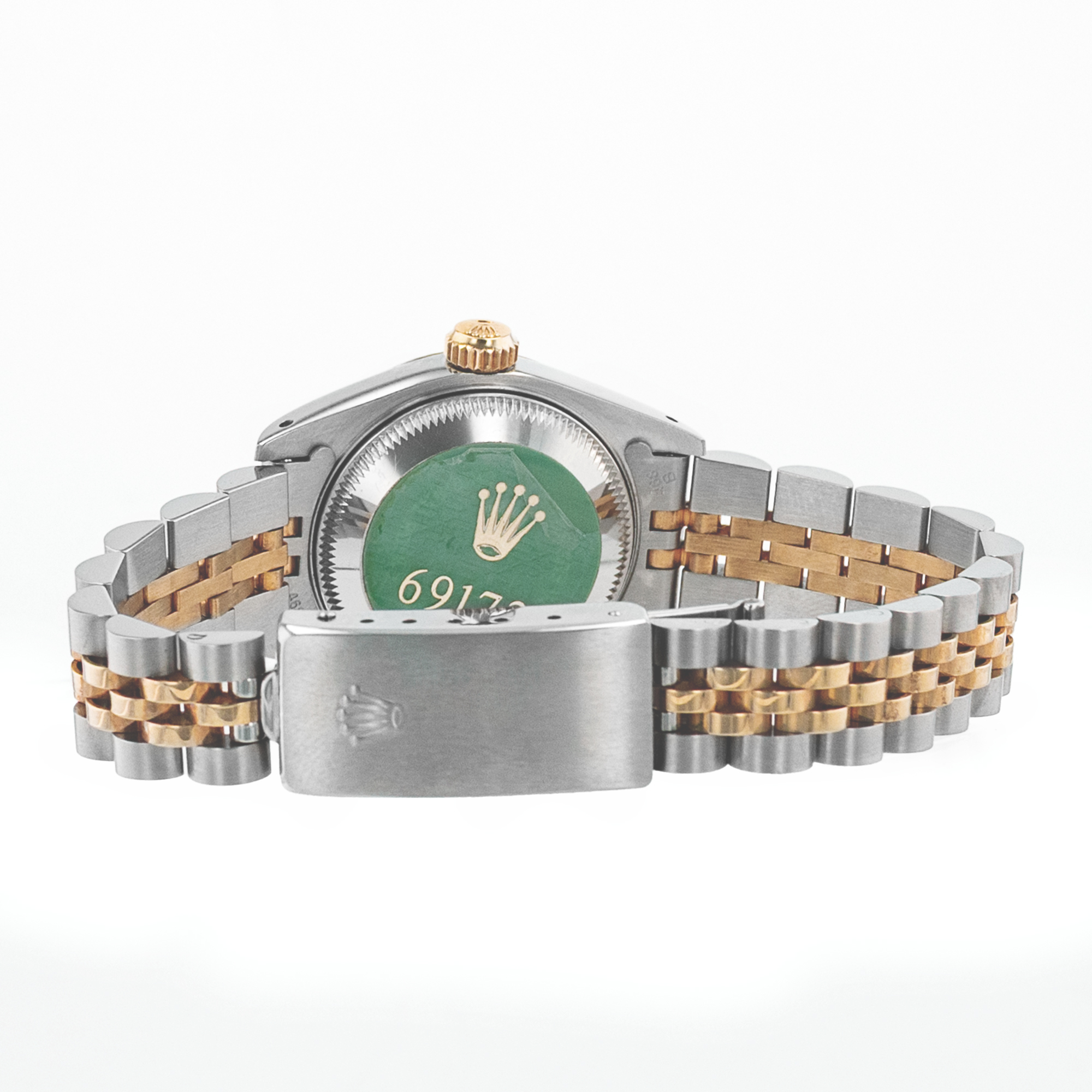 Rolex Datejust 26 69173 Champagne Index Jubilee Steel Yellow Gold Ladies Watch thumbnail 9