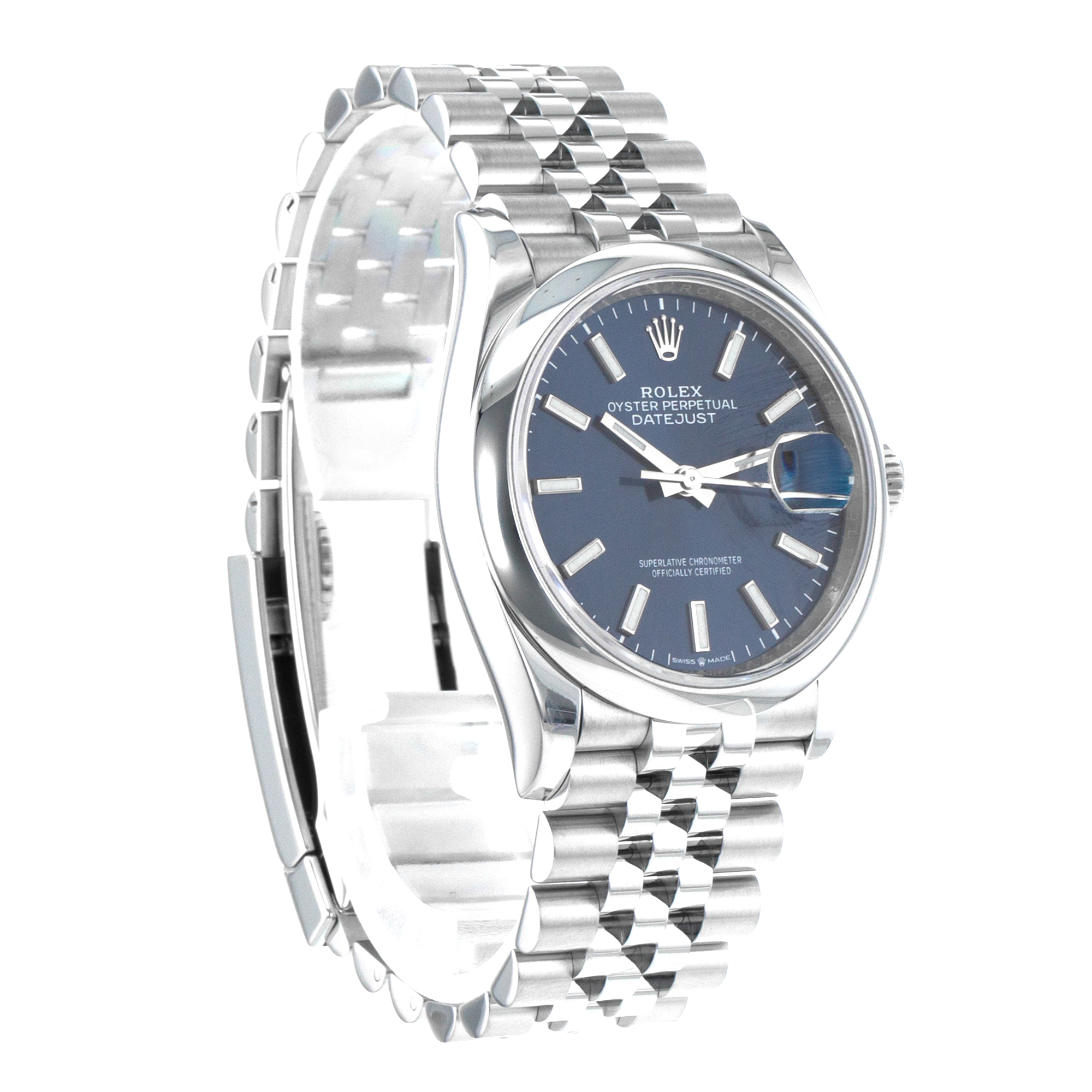 Rolex Datejust 36 126200 Blue Index Smooth Stainless Steel Jubilee Mens Watch thumbnail 7
