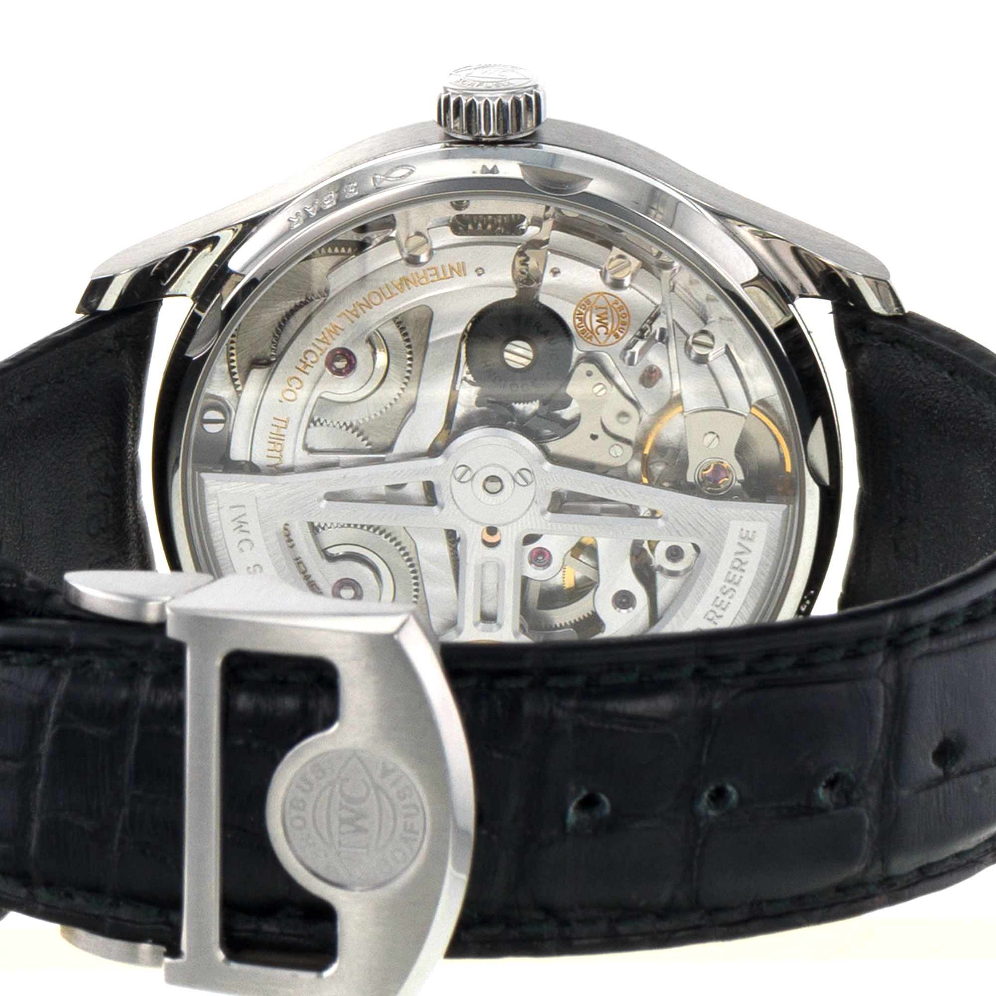 IWC Portuguese IW500710 7 Days 42mm Blue Steel Leather Automatic Mens Watch thumbnail 11