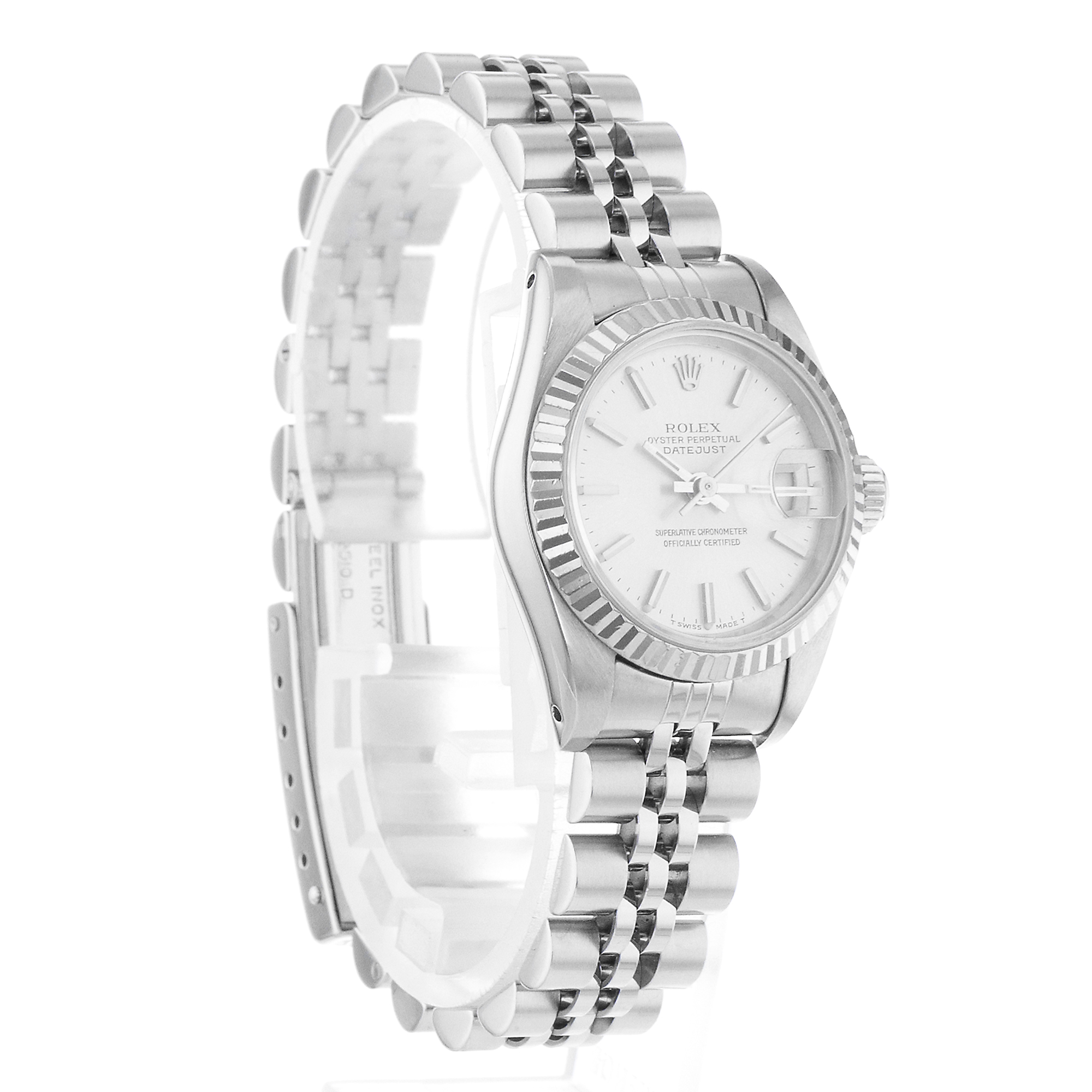 Rolex Datejust 26 69174 Silver Index Steel Jubilee White Gold Ladies Watch thumbnail 7