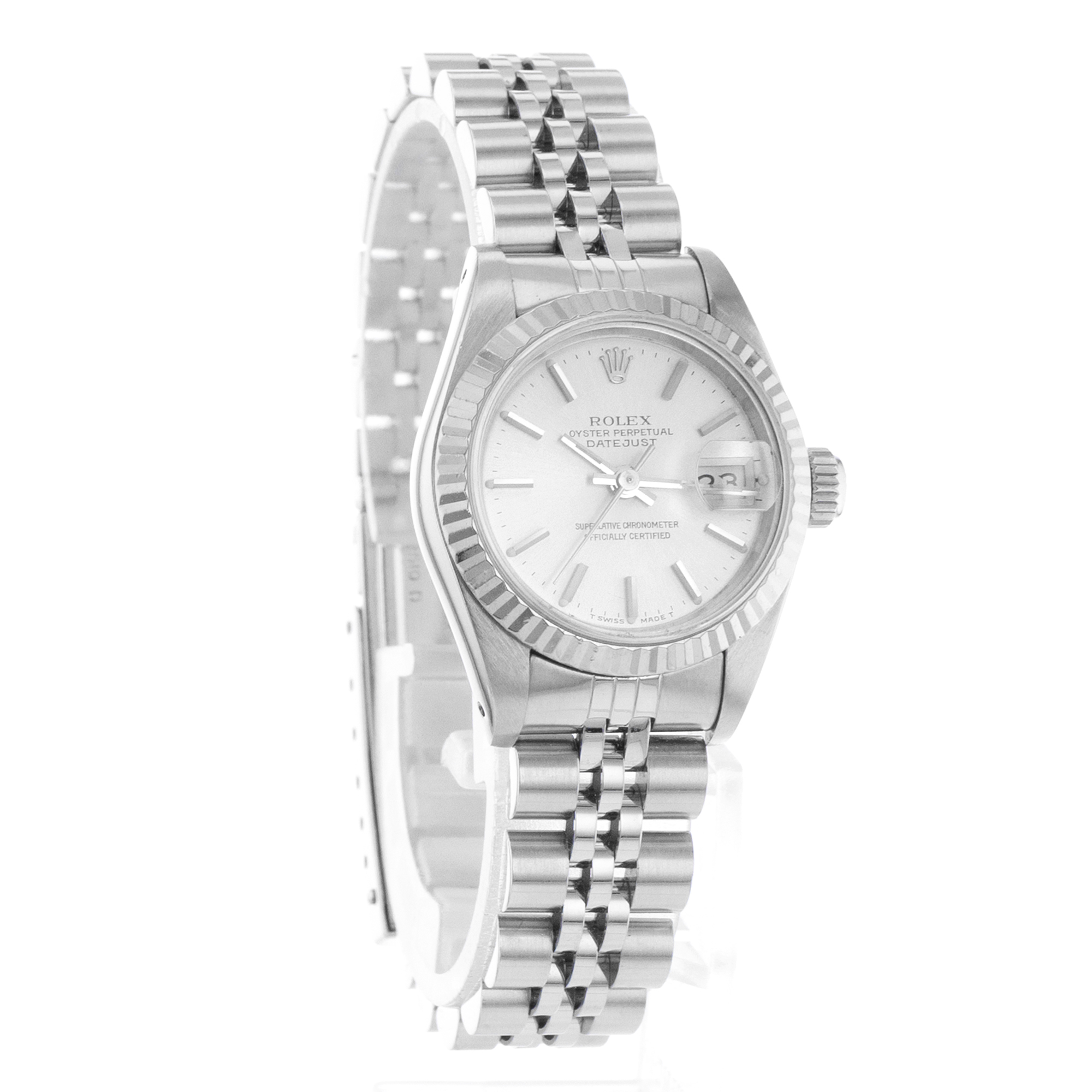 Rolex Datejust 26 69174 Silver Index Steel Jubilee White Gold Ladies Watch thumbnail 8