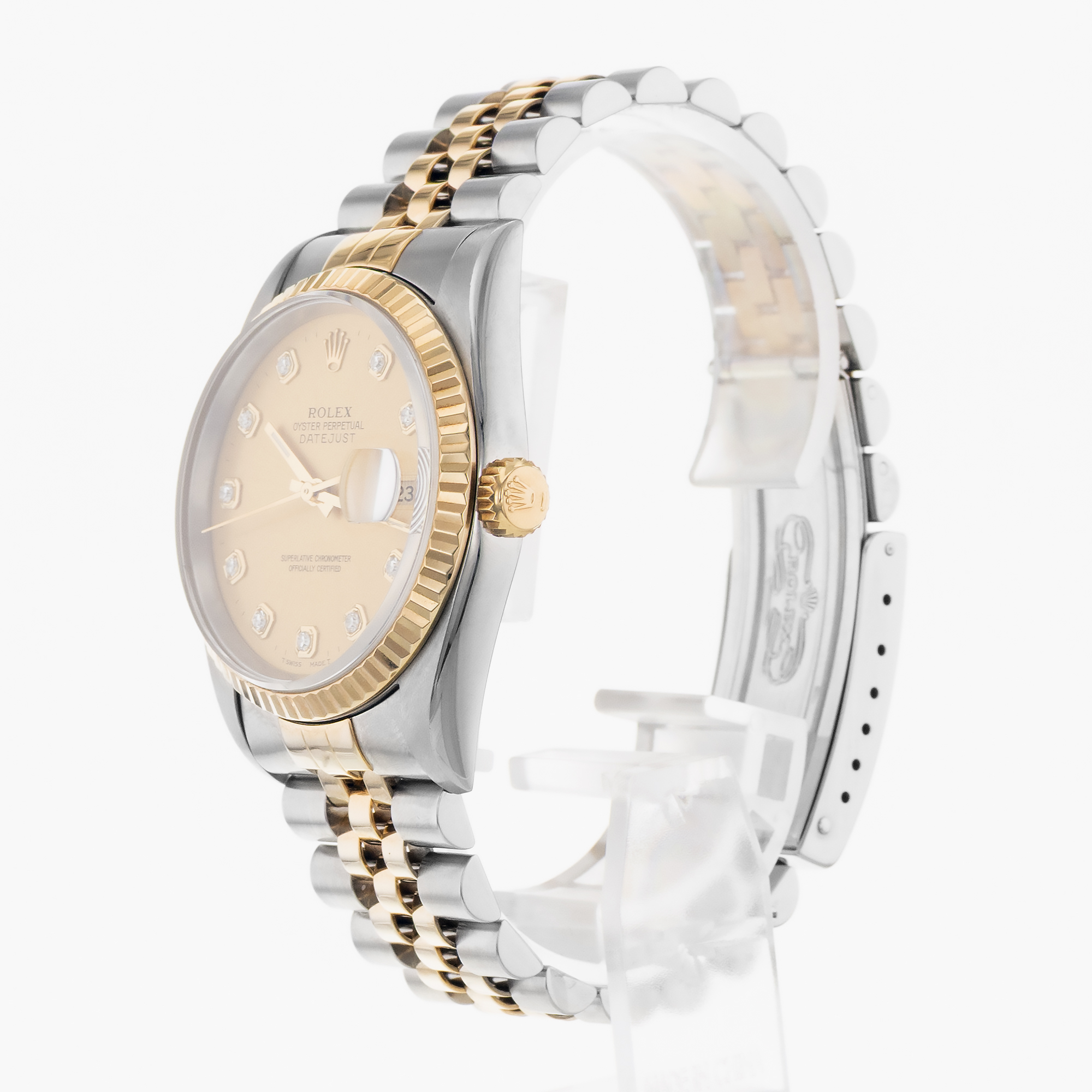 Rolex Datejust 36 16233 Factory Yellow Gold Steel Gold Jubilee Mens Watch thumbnail 4