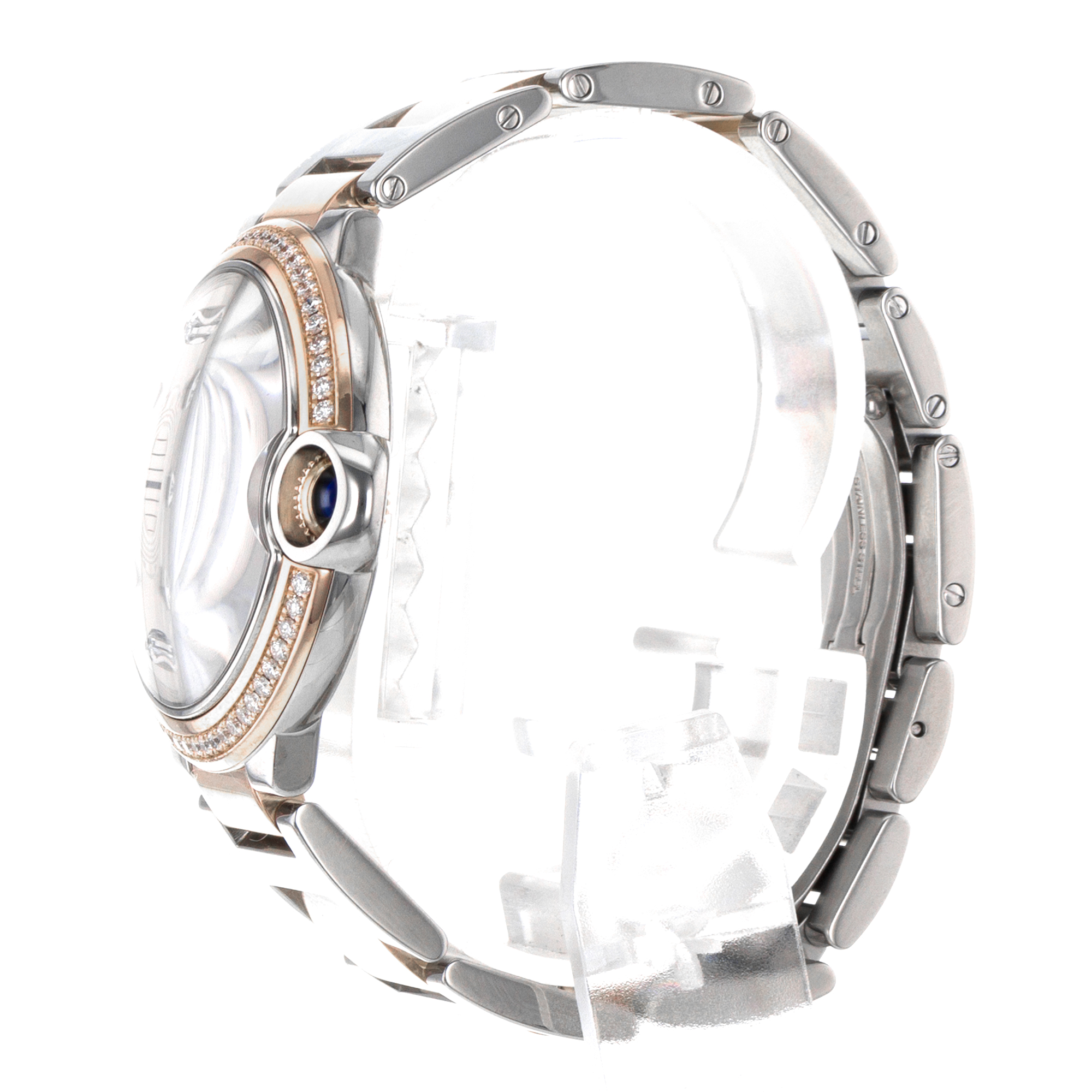 Cartier Ballon Bleu 36 W3BB0004 3754 Factory Diamonds Rose Gold Ladies Watch thumbnail 5