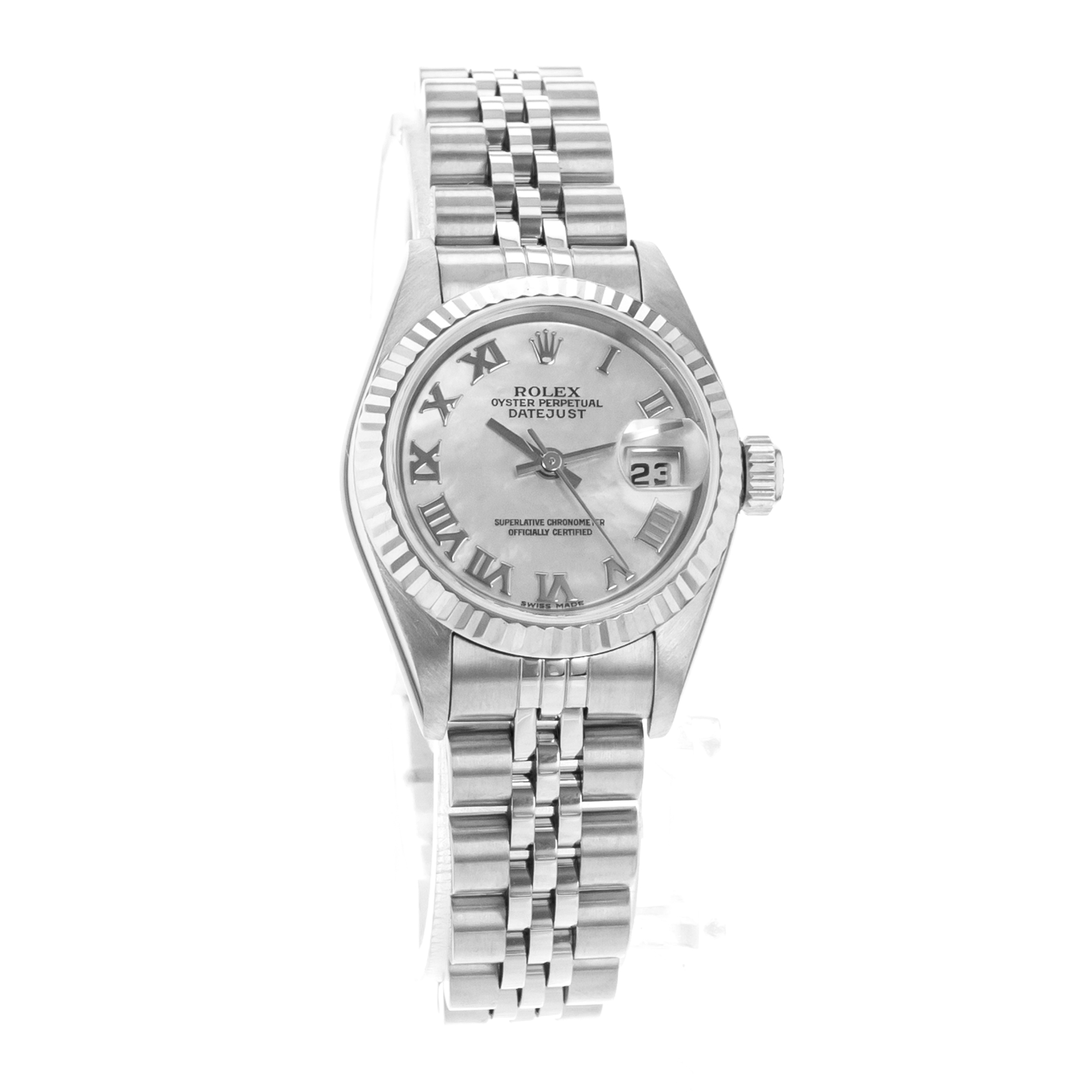 Rolex Datejust 26 79174 Factory White Mother of Pearl White Gold Ladies Watch thumbnail 9