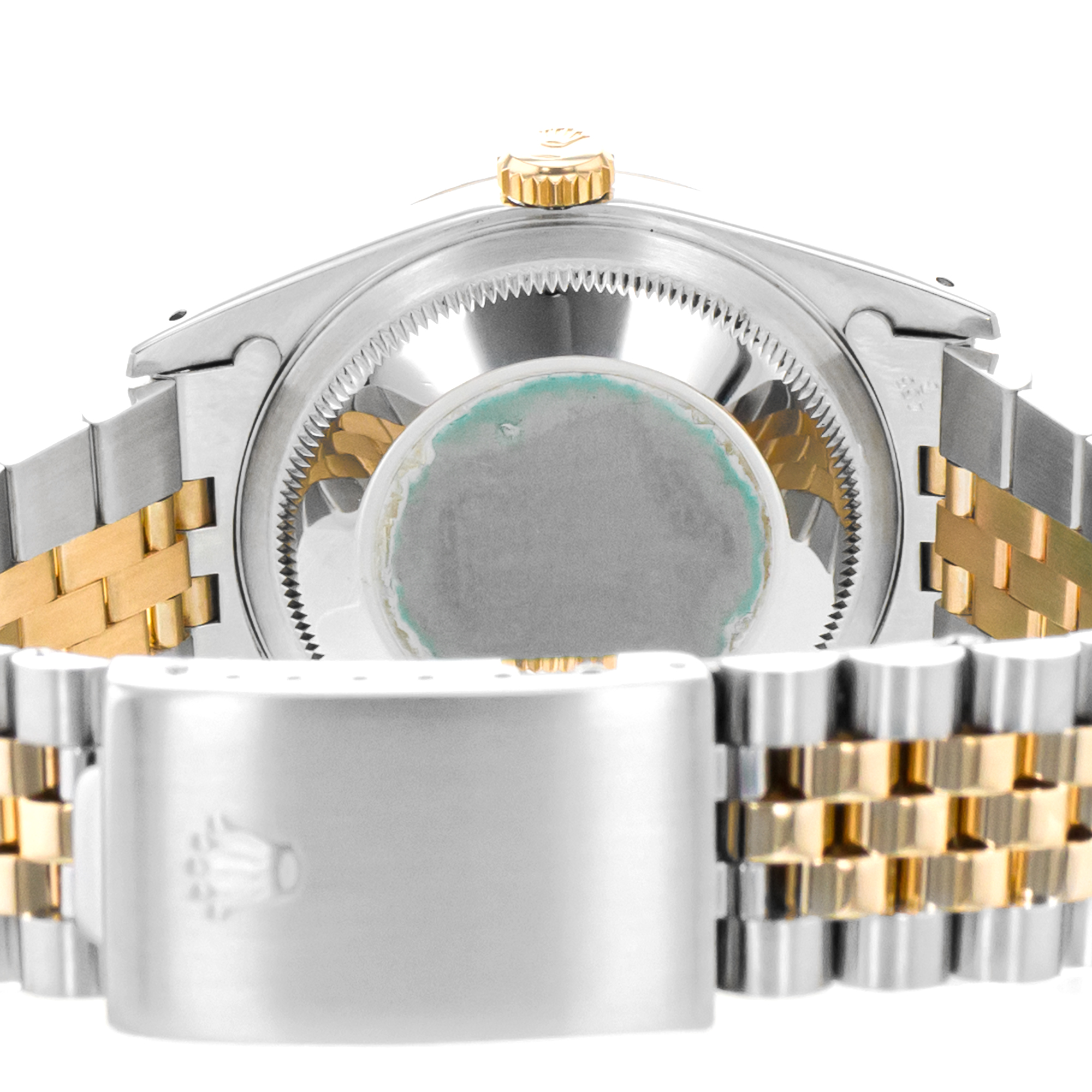 Rolex Datejust 36 16233 Factory Diamond Roman Steel Yellow Gold Mens Watch 1989 thumbnail 11