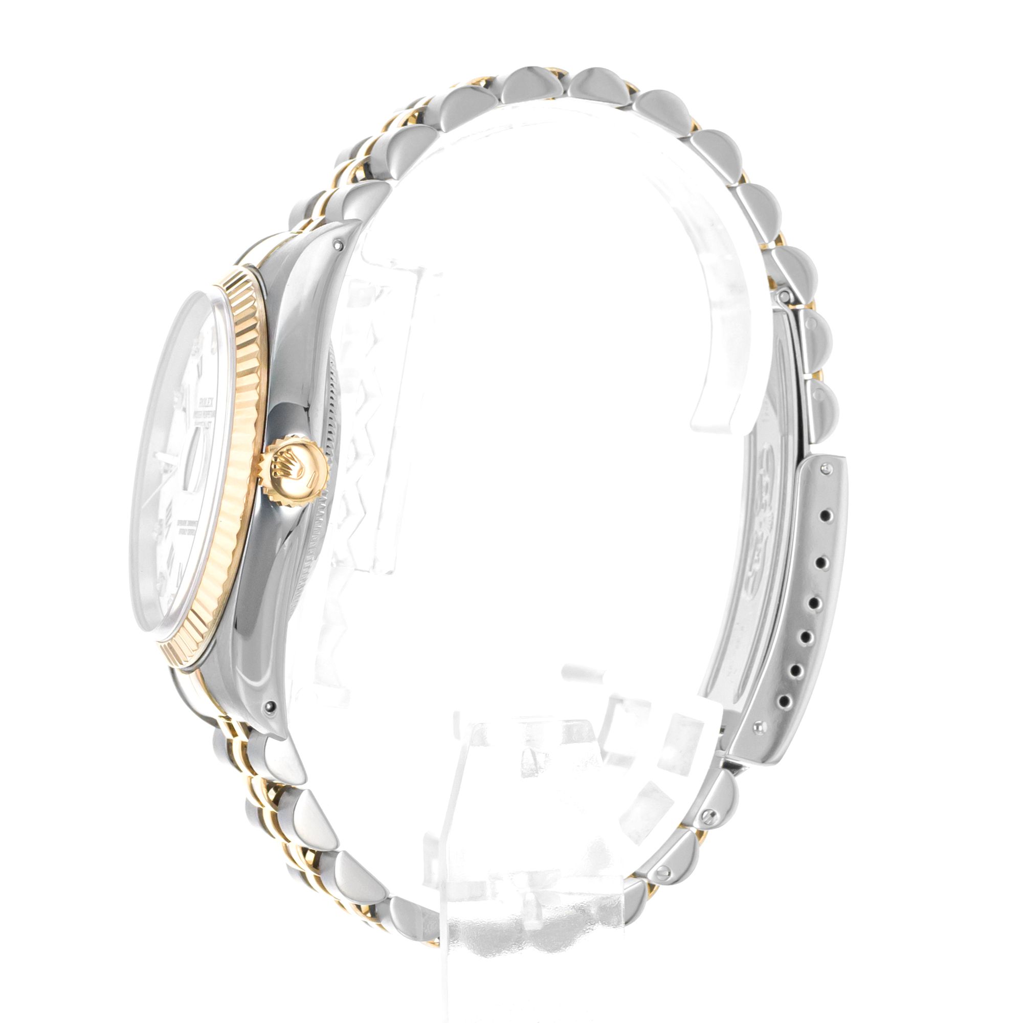 Rolex Datejust 36 16233 Factory Diamond Roman Steel Yellow Gold Mens Watch 1989 thumbnail 6