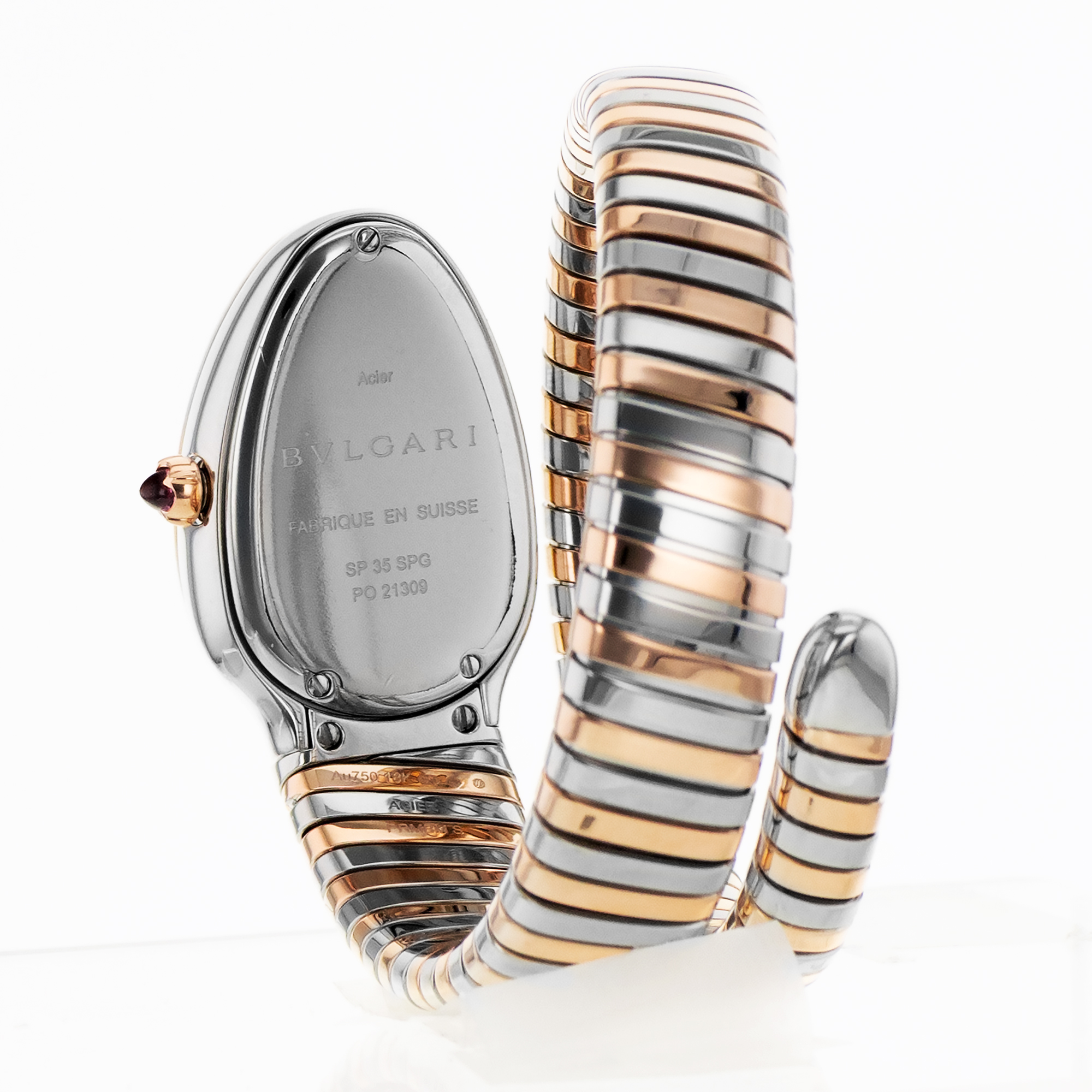 Bvlgari Serpenti 102681 35mm Factory Diamond Steel Rose Gold Ladies Watch thumbnail 10