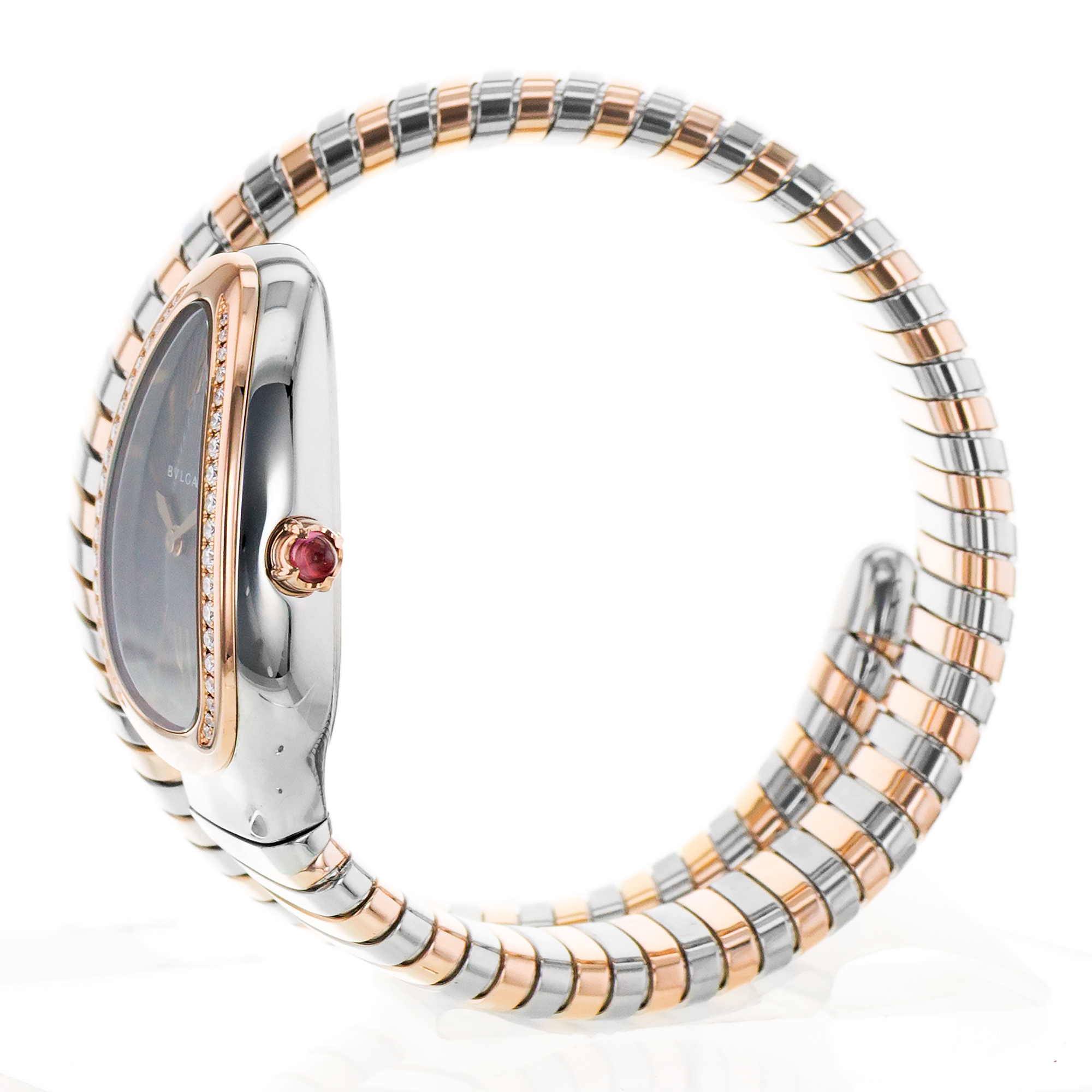 Bvlgari Serpenti 102681 35mm Factory Diamond Steel Rose Gold Ladies Watch thumbnail 5
