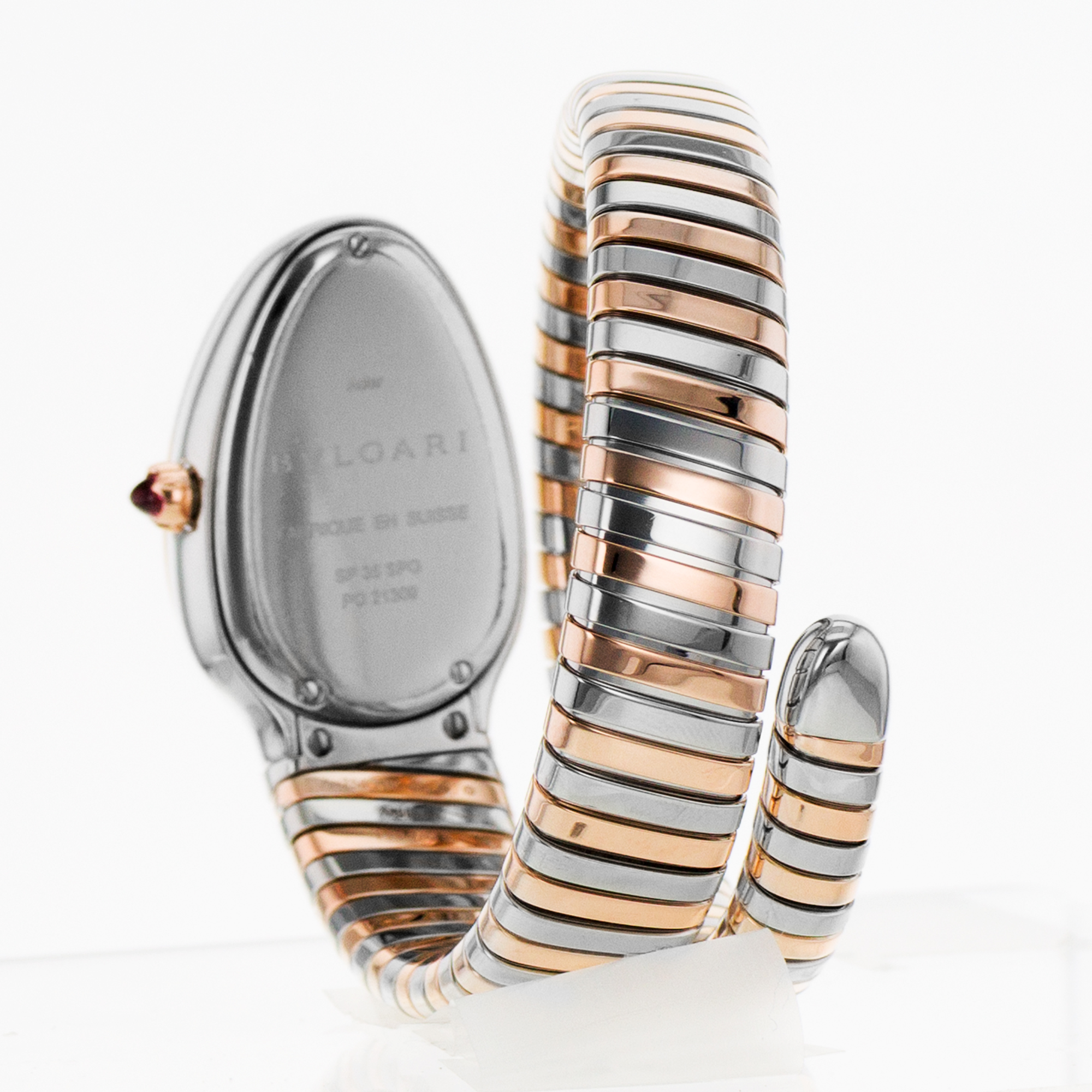 Bvlgari Serpenti 102681 35mm Factory Diamond Steel Rose Gold Ladies Watch thumbnail 9