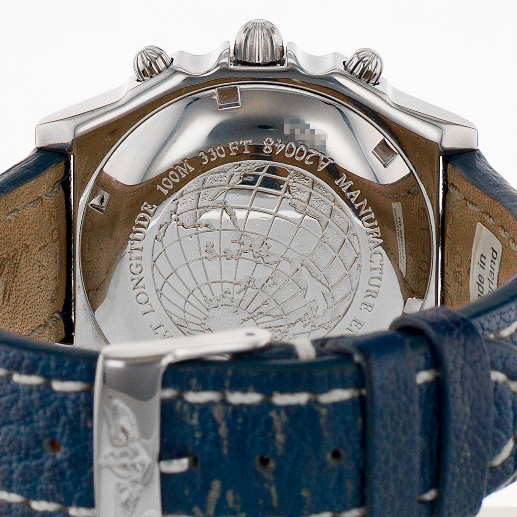 Breitling Chronomat A20048 39mm GMT Blue White Chronograph Mens Watch 2000 thumbnail 10
