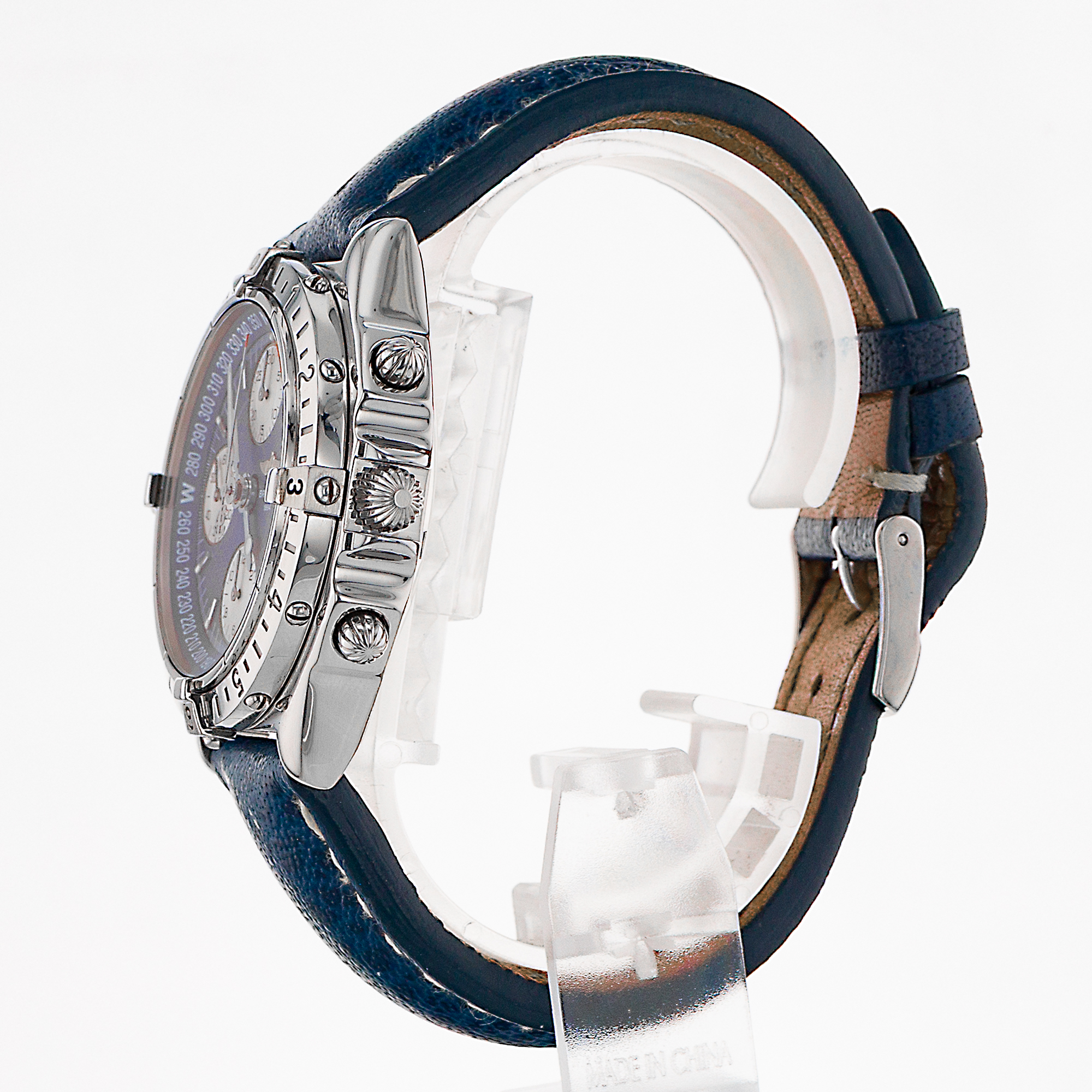 Breitling Chronomat A20048 39mm GMT Blue White Chronograph Mens Watch 2000 thumbnail 5