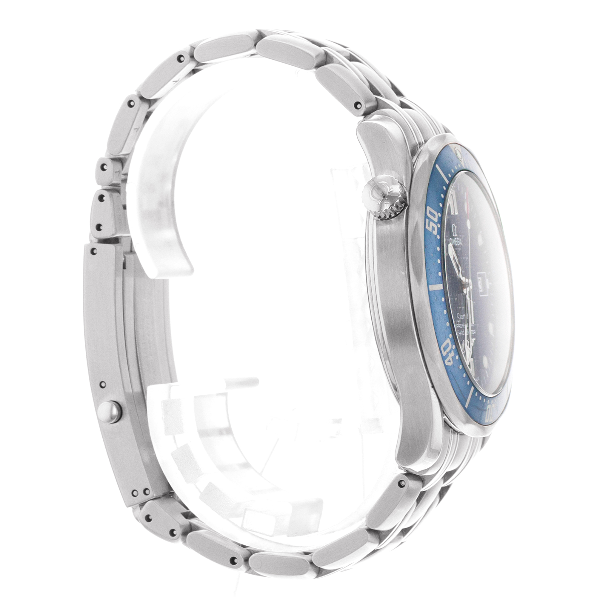 Omega Seamaster Diver 300 M 2537.80 41mm James Bond 007 Blue Mens Watch 2002 thumbnail 6