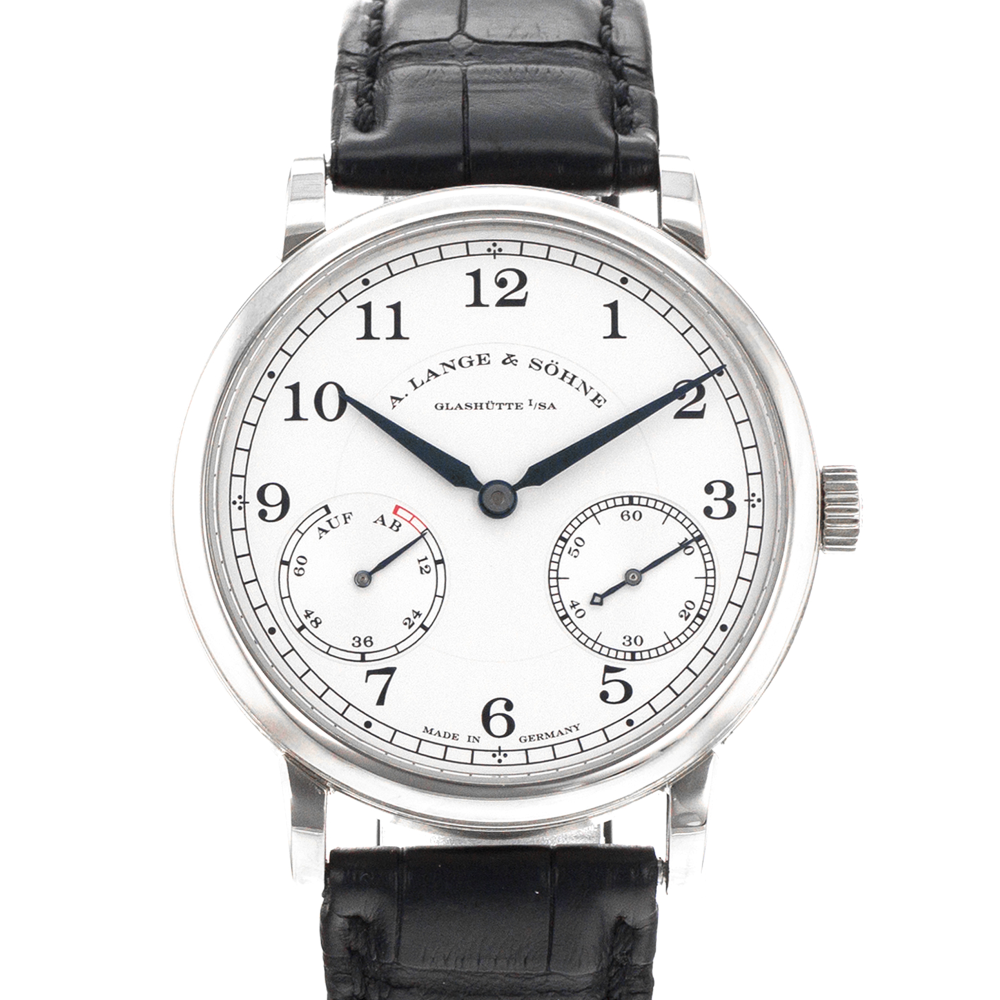 A Lange & Sohne 1815 234.026 Up Down 39mm White Gold Silver Arabic Mens Watch thumbnail 1