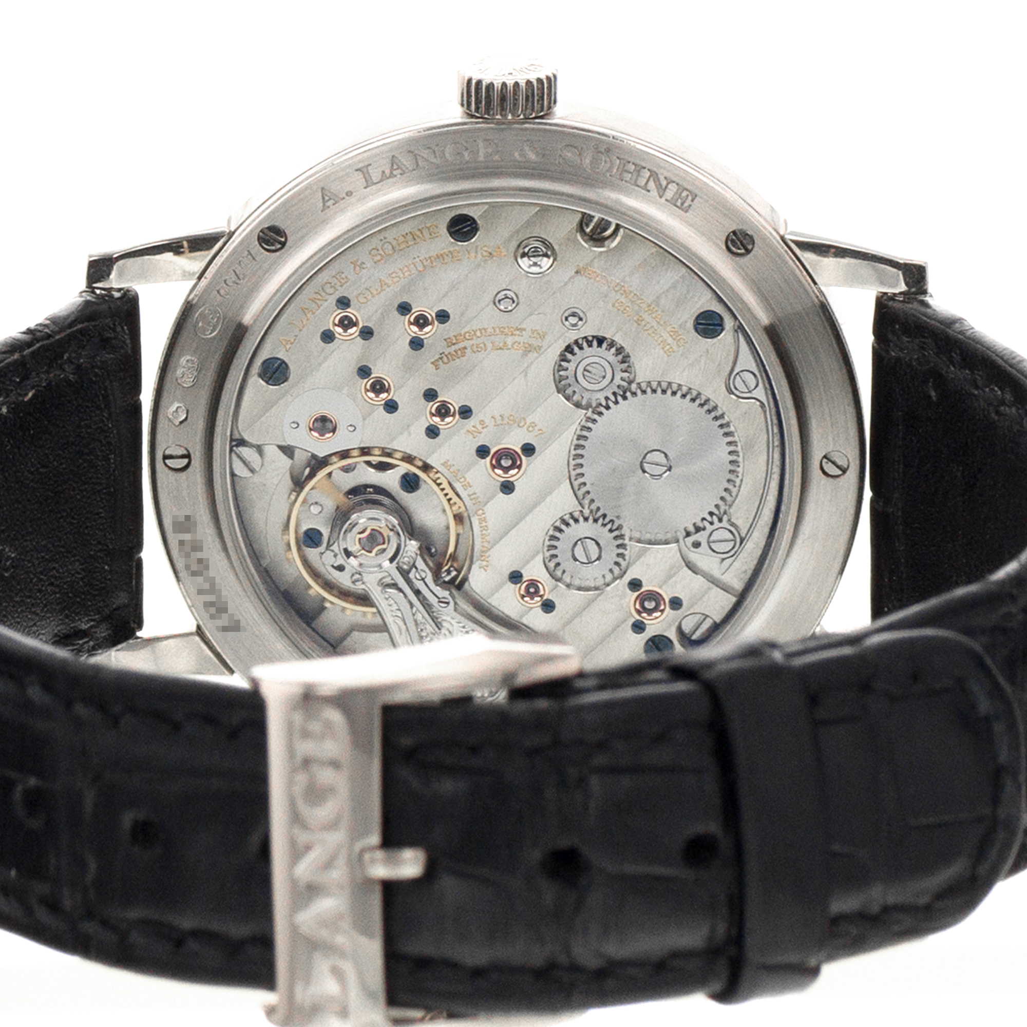 A Lange & Sohne 1815 234.026 Up Down 39mm White Gold Silver Arabic Mens Watch thumbnail 10