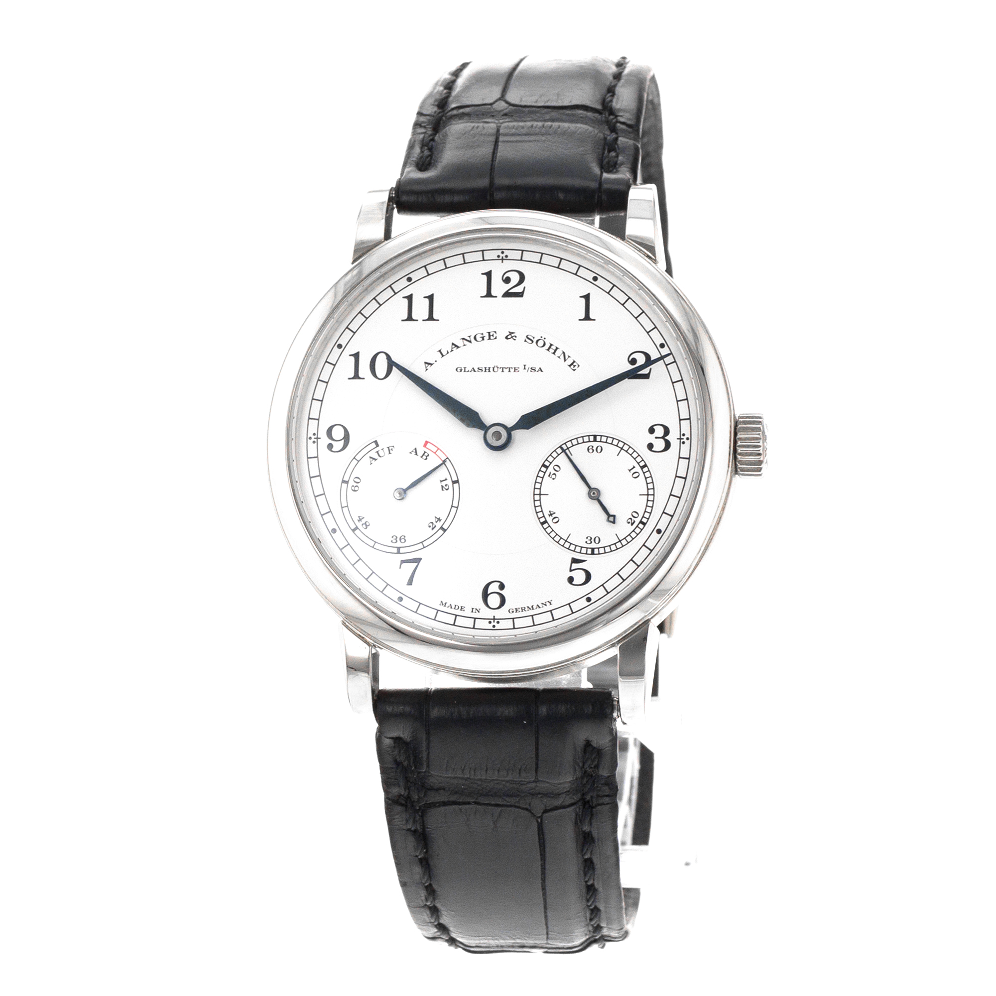 A Lange & Sohne 1815 234.026 Up Down 39mm White Gold Silver Arabic Mens Watch thumbnail 3