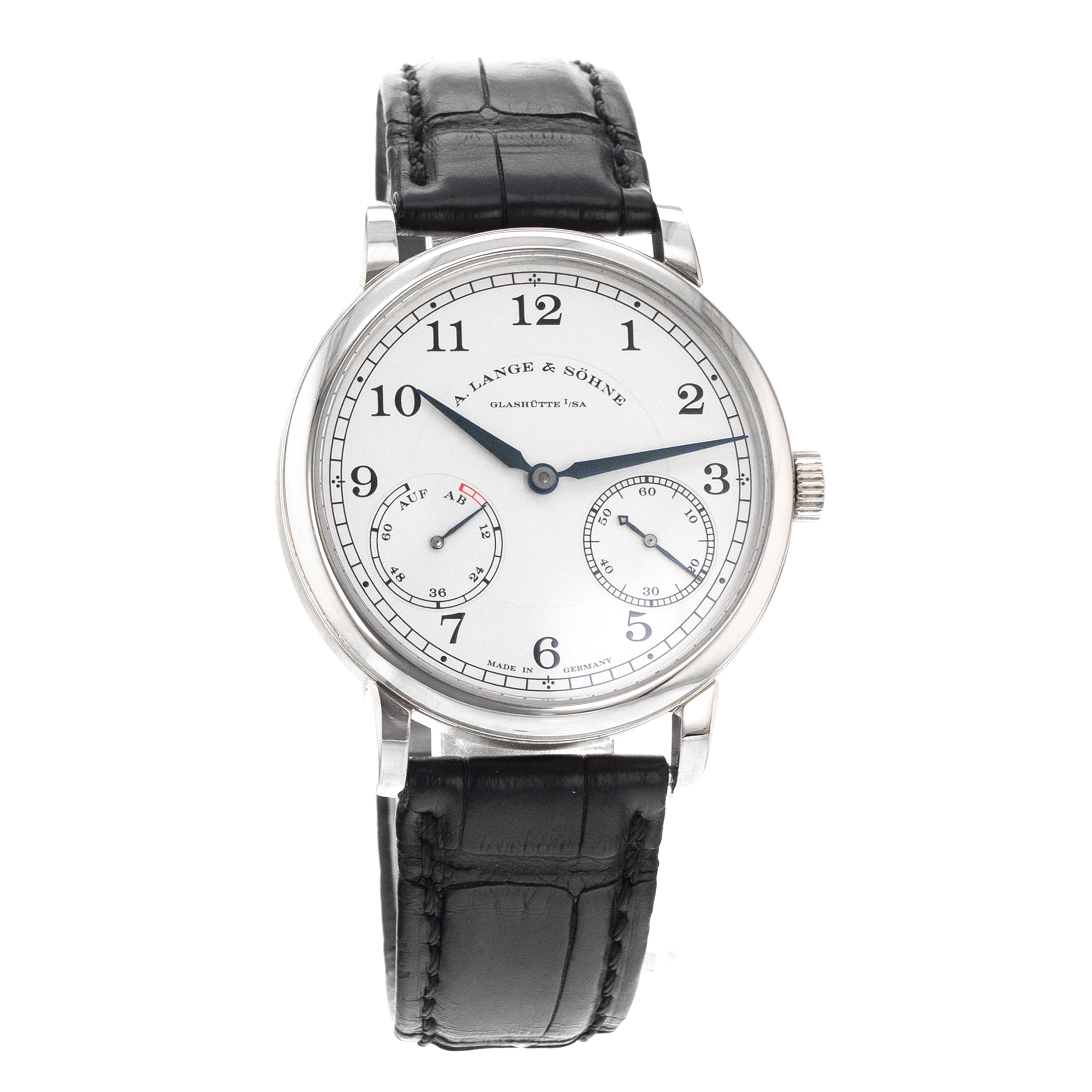 A Lange & Sohne 1815 234.026 Up Down 39mm White Gold Silver Arabic Mens Watch thumbnail 8
