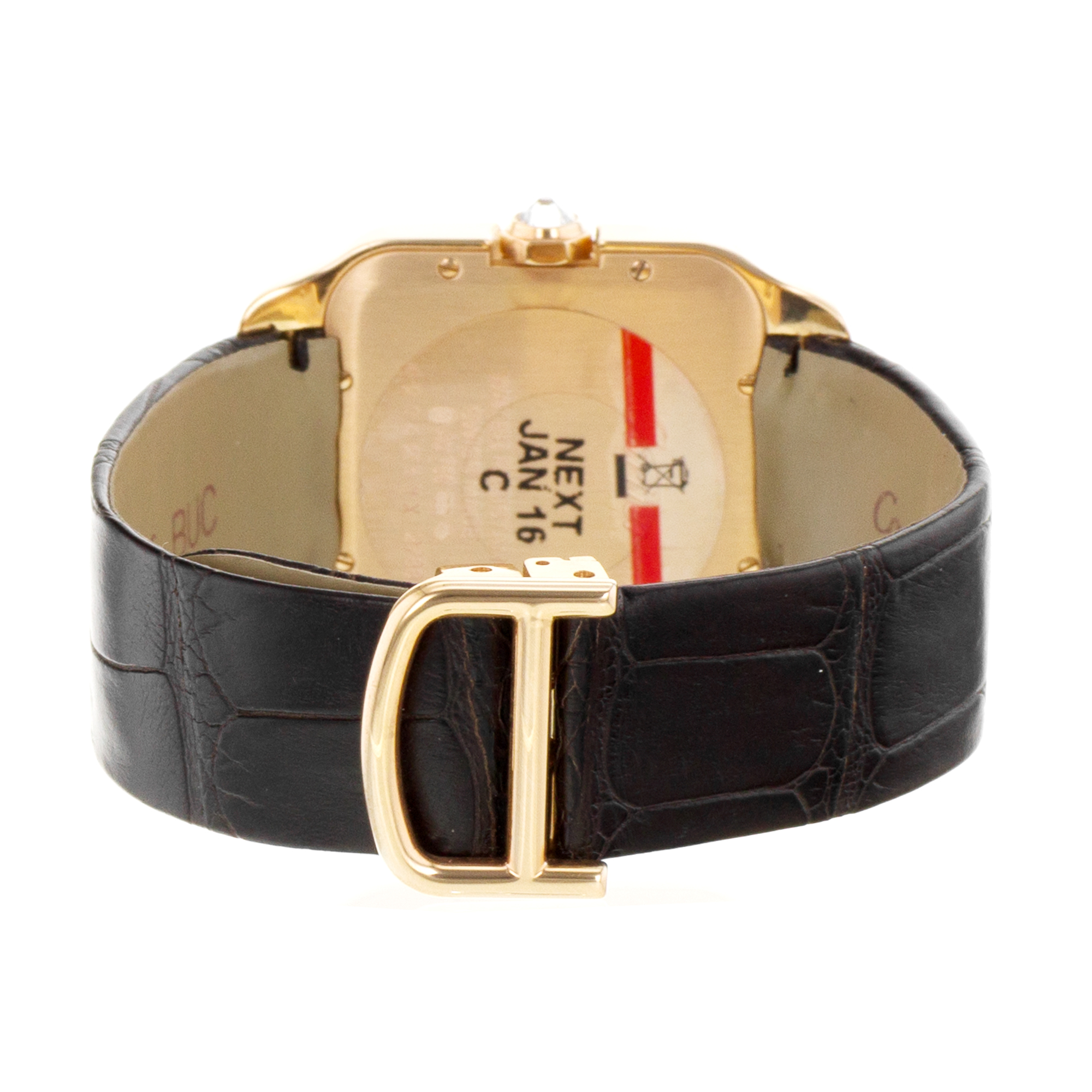 Cartier Santos Dumont WH100351 2788 30mm Factory Diamonds Rose Gold Ladies Watch thumbnail 10