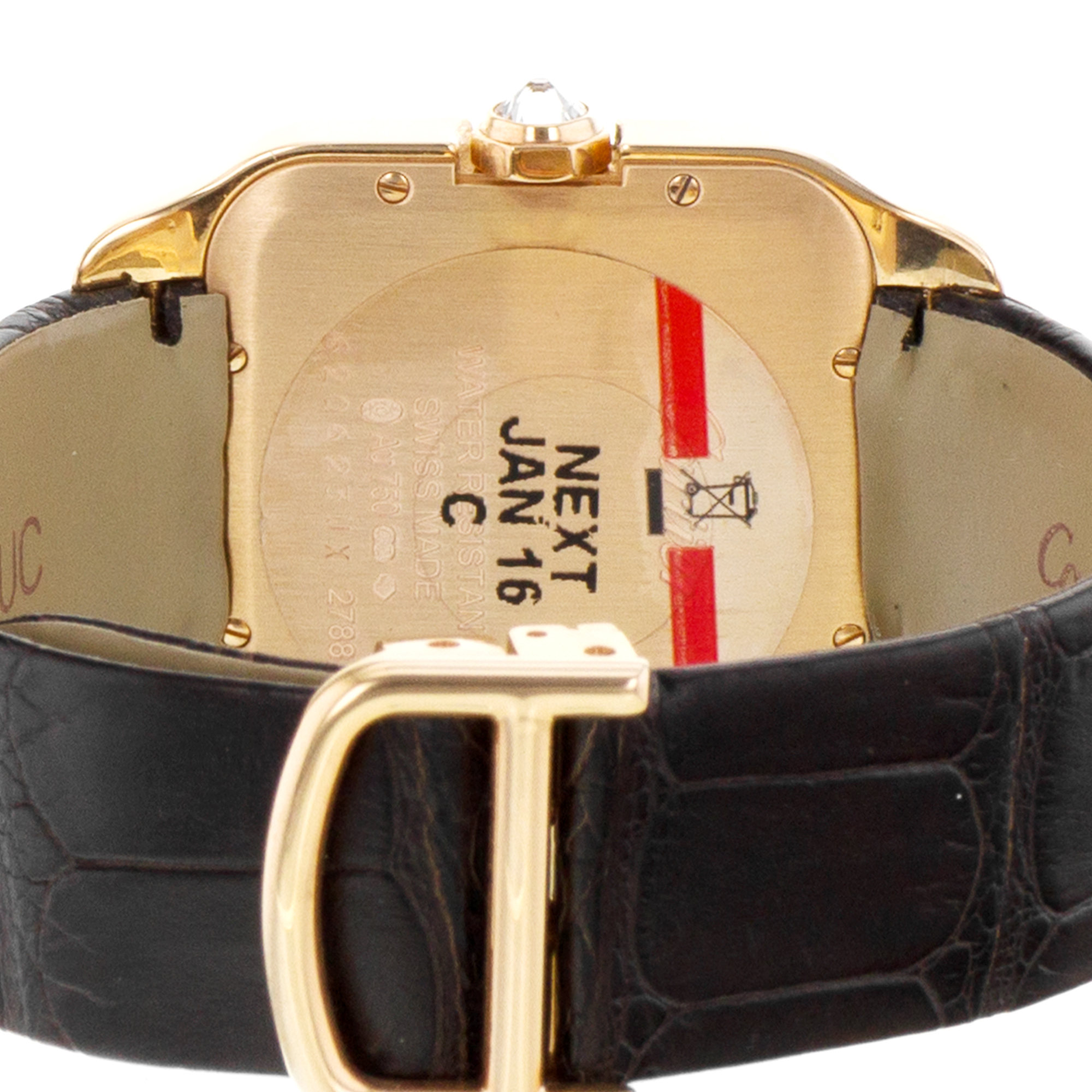 Cartier Santos Dumont WH100351 2788 30mm Factory Diamonds Rose Gold Ladies Watch thumbnail 11