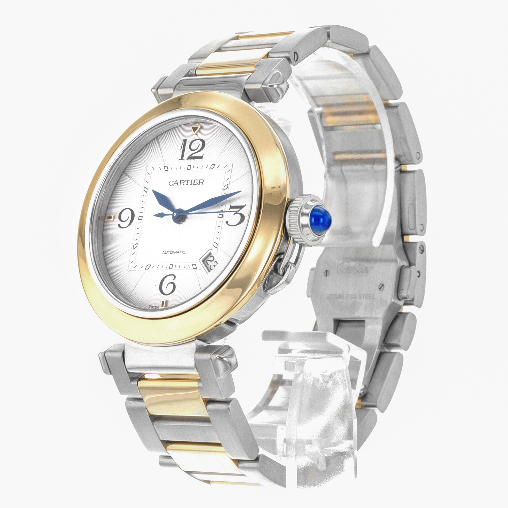 Cartier Pasha W2PA0009 4266 41mm Steel 18k Yellow Gold Automatic Mens Watch thumbnail 5