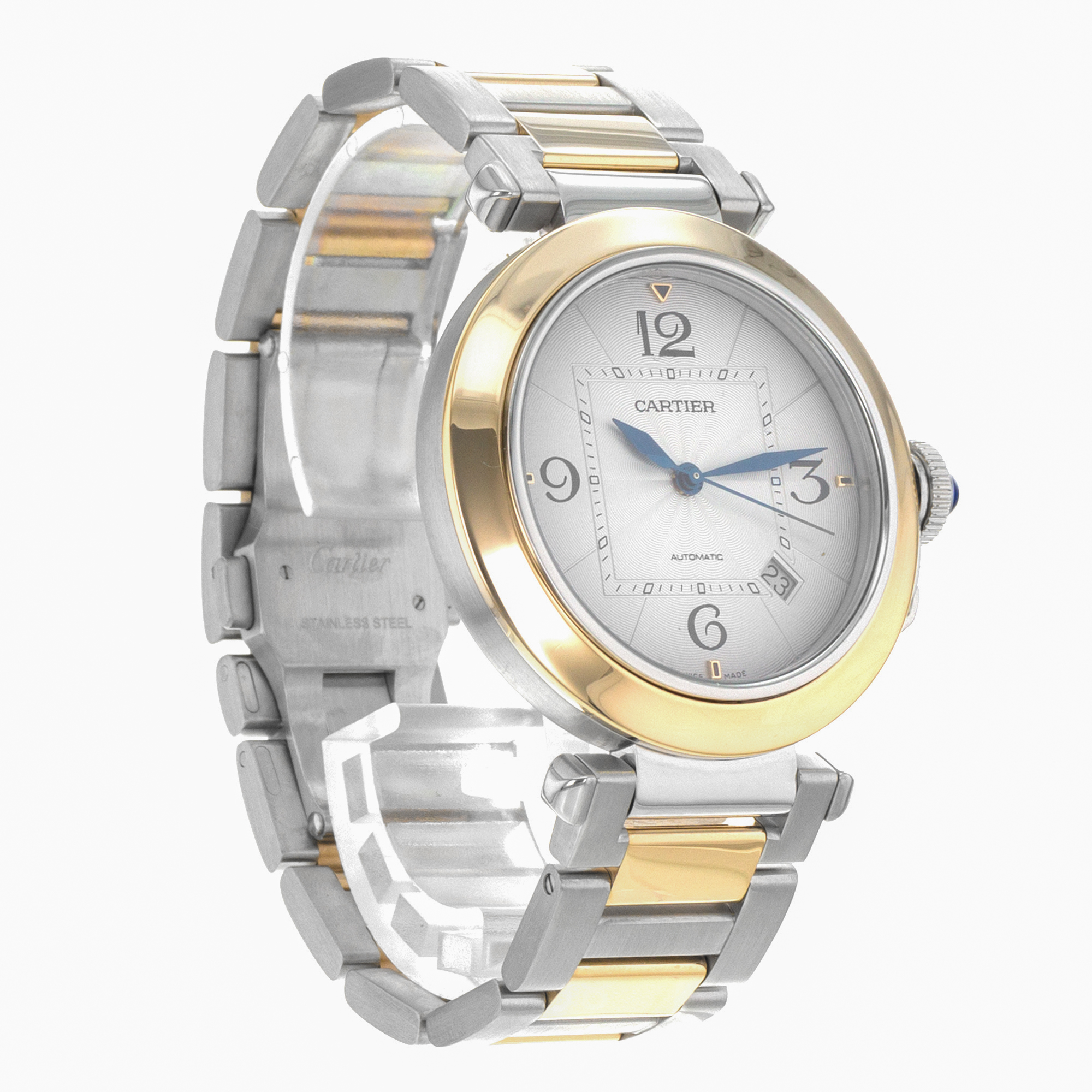 Cartier Pasha W2PA0009 4266 41mm Steel 18k Yellow Gold Automatic Mens Watch thumbnail 8
