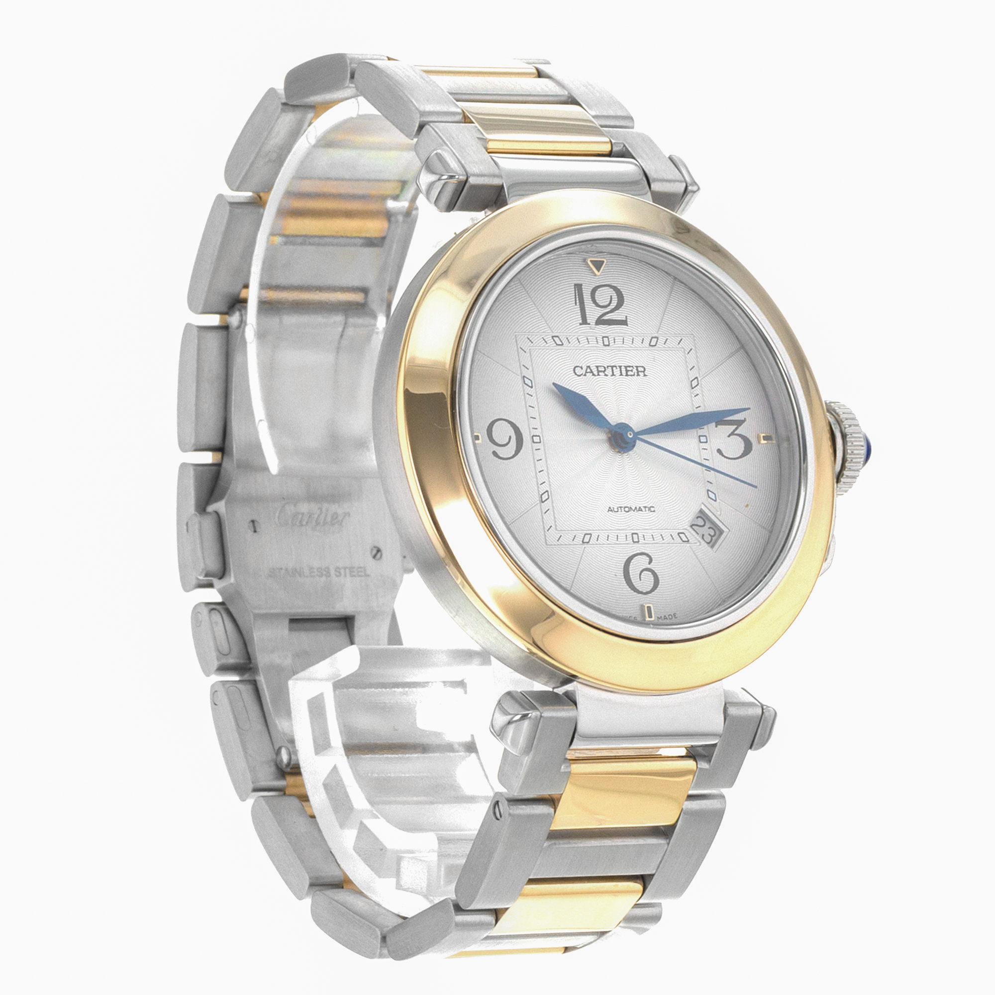 Cartier Pasha W2PA0009 4266 41mm Steel 18k Yellow Gold Automatic Mens Watch thumbnail 9