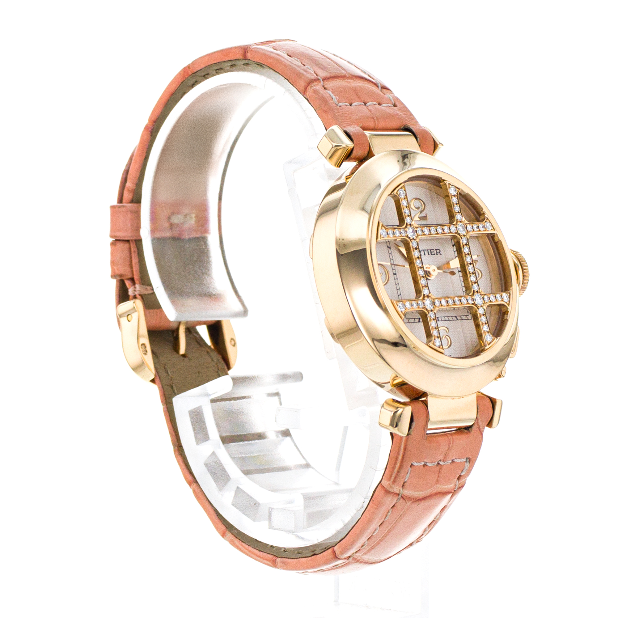 Cartier Pasha WJ101356 2399 32mm Factory Diamond Grill Yellow Gold Ladies Watch thumbnail 7