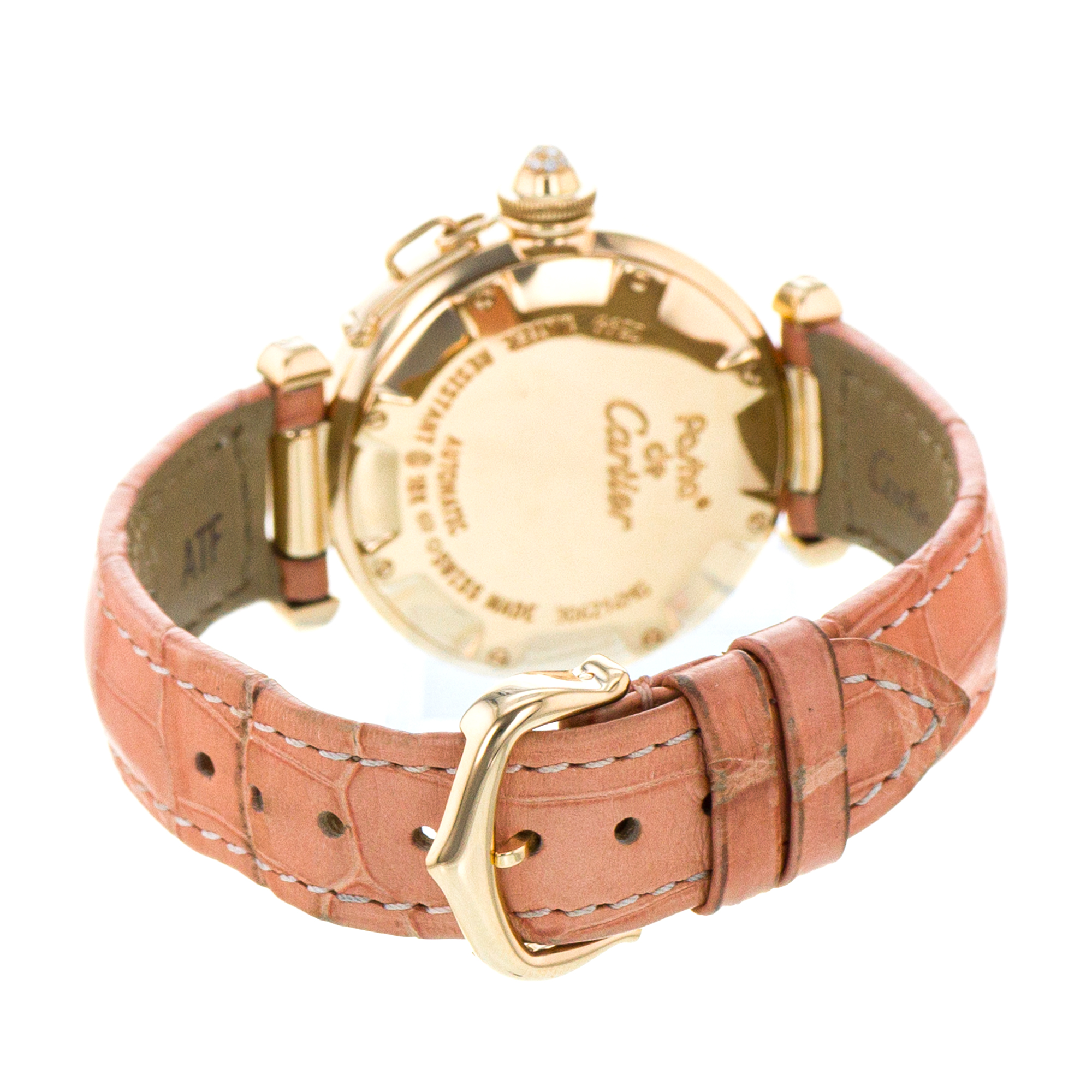 Cartier Pasha WJ101356 2399 32mm Factory Diamond Grill Yellow Gold Ladies Watch thumbnail 9