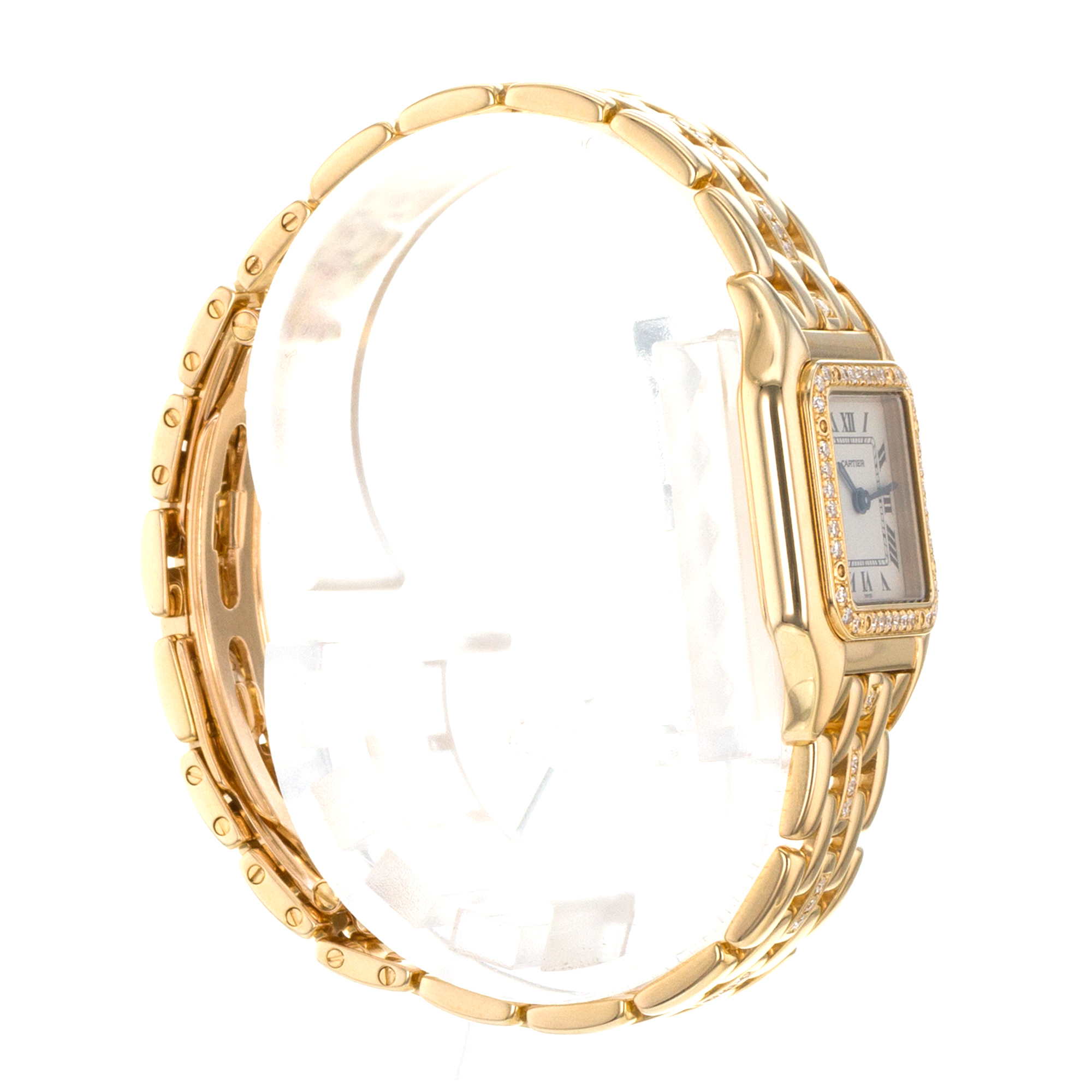 Cartier Panthere 128000M 22mm Roman Factory Diamonds Yellow Gold Ladies Watch thumbnail 6