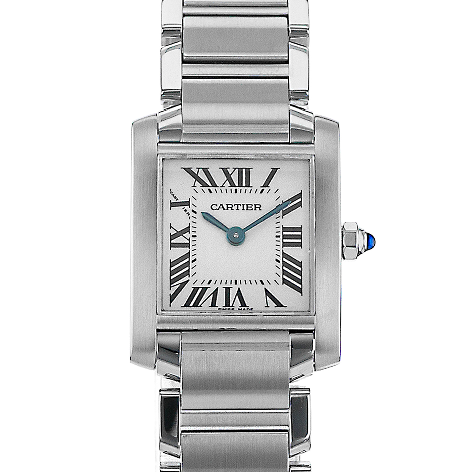 Cartier Tank Francaise W51008Q3 2384 20mm Small Silver Roman Steel Ladies Watch thumbnail 1