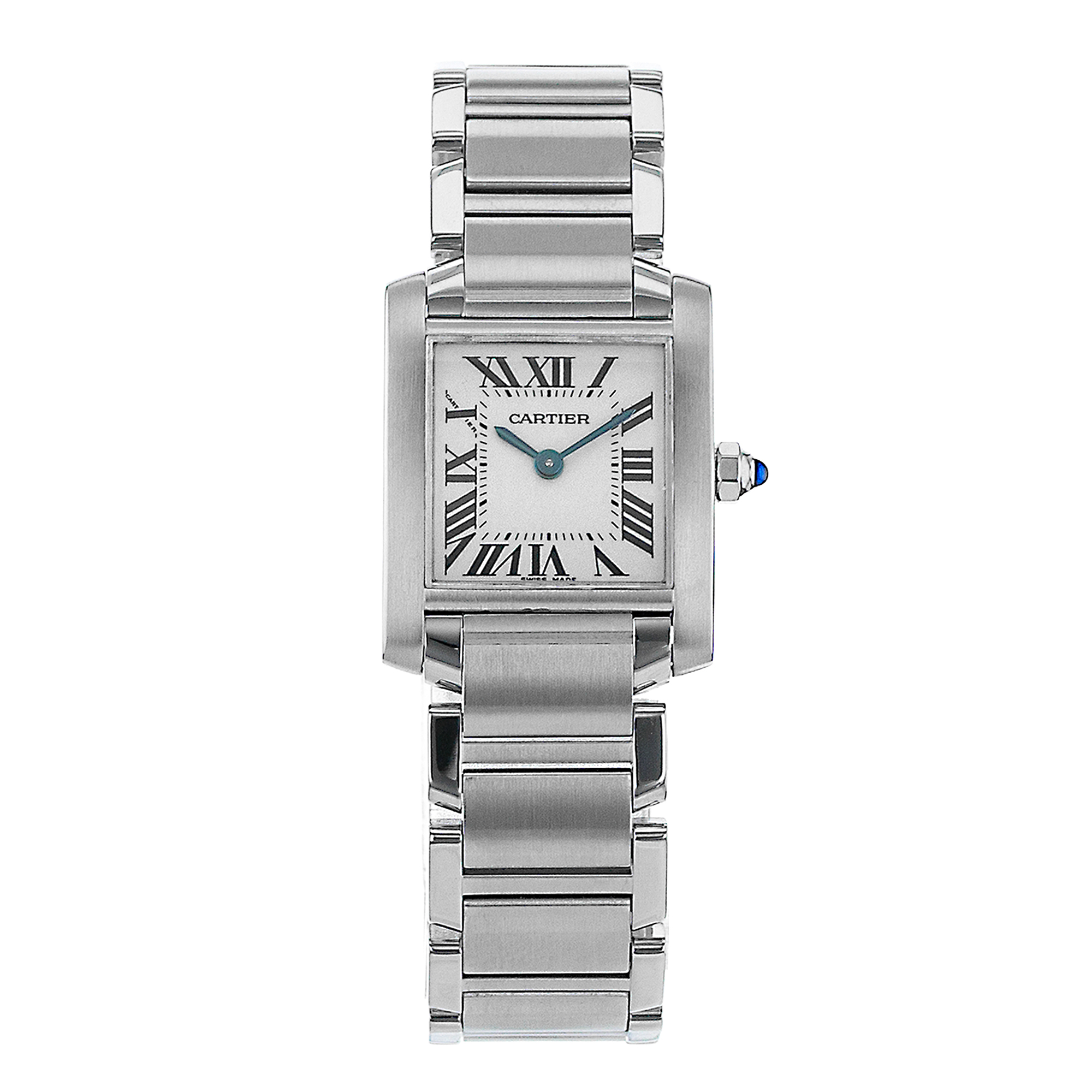 Cartier Tank Francaise W51008Q3 2384 20mm Small Silver Roman Steel Ladies Watch thumbnail 2