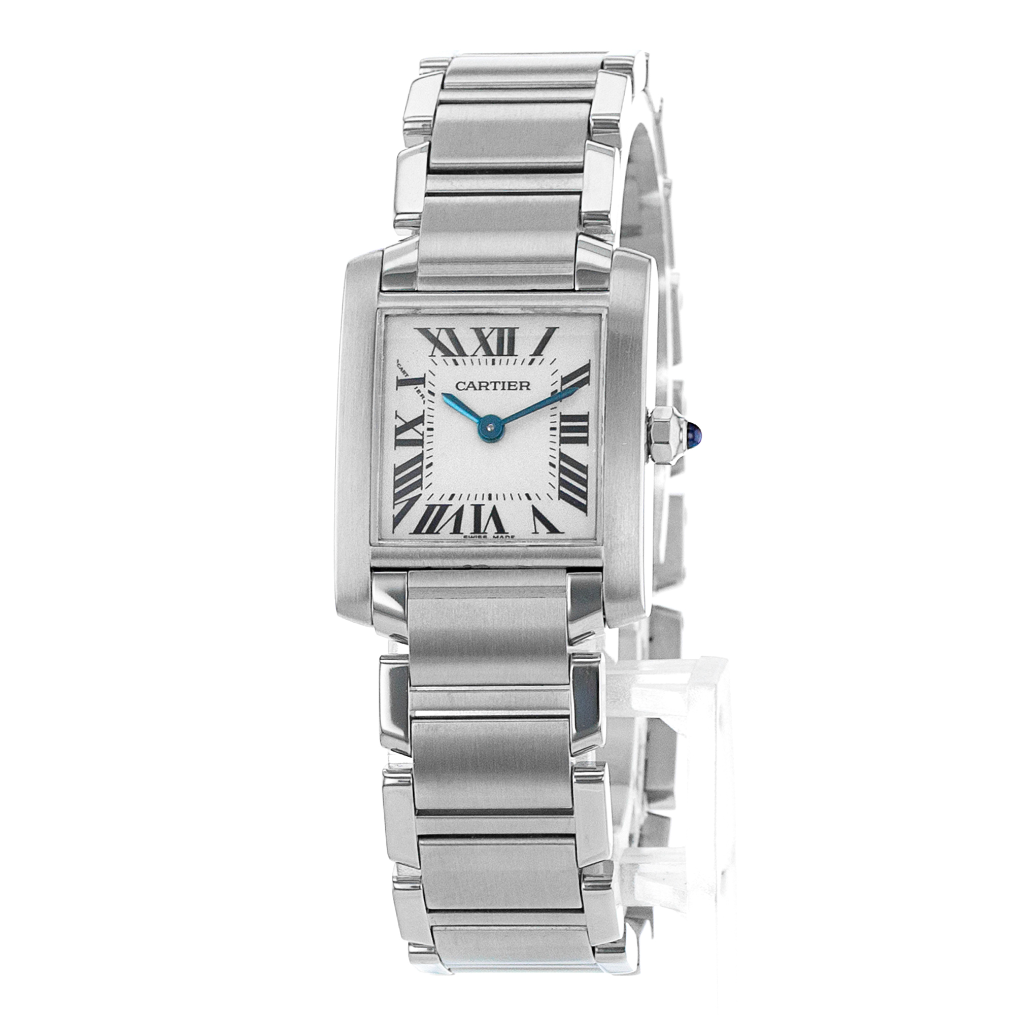 Cartier Tank Francaise W51008Q3 2384 20mm Small Silver Roman Steel Ladies Watch thumbnail 3