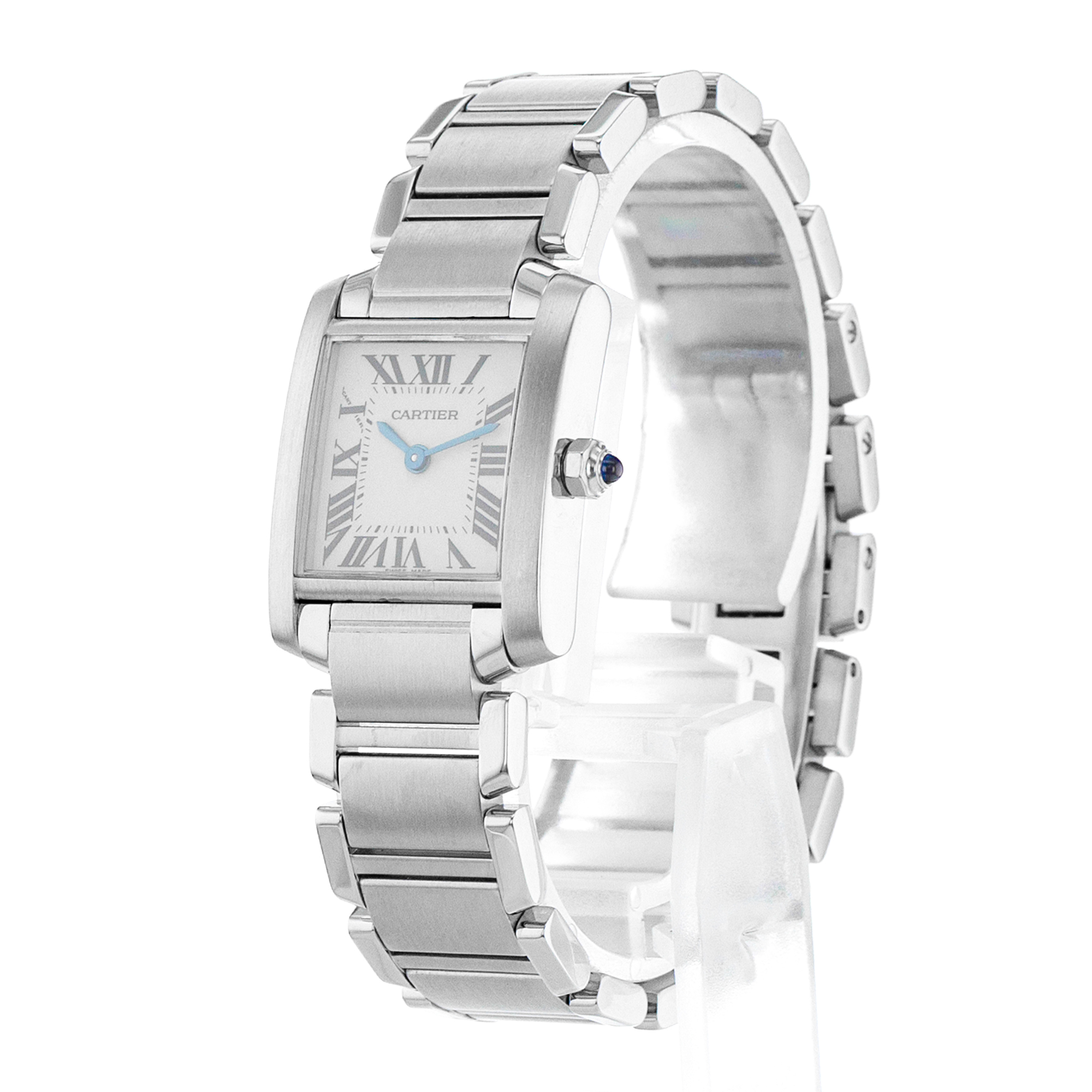 Cartier Tank Francaise W51008Q3 2384 20mm Small Silver Roman Steel Ladies Watch thumbnail 4