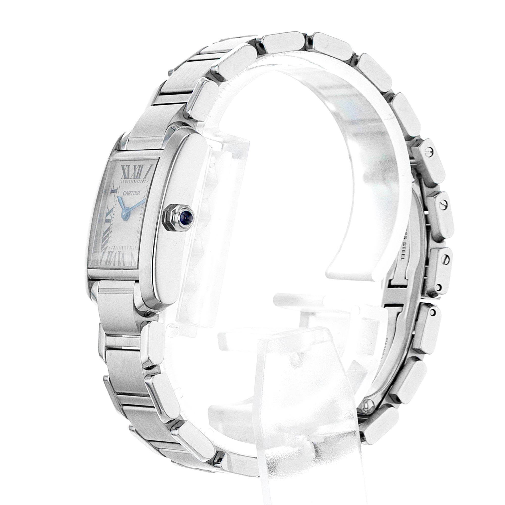 Cartier Tank Francaise W51008Q3 2384 20mm Small Silver Roman Steel Ladies Watch thumbnail 5